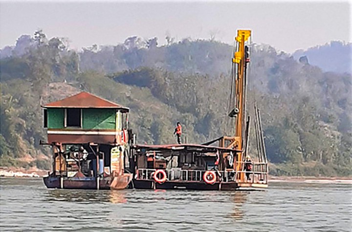 ENG_LAO_ChinaDam_02062023.2.jpg Work has begun at the Pak Lay Dam site on the Mekong River in Laos, seen in this undated photo. Credit: Citizen journalist