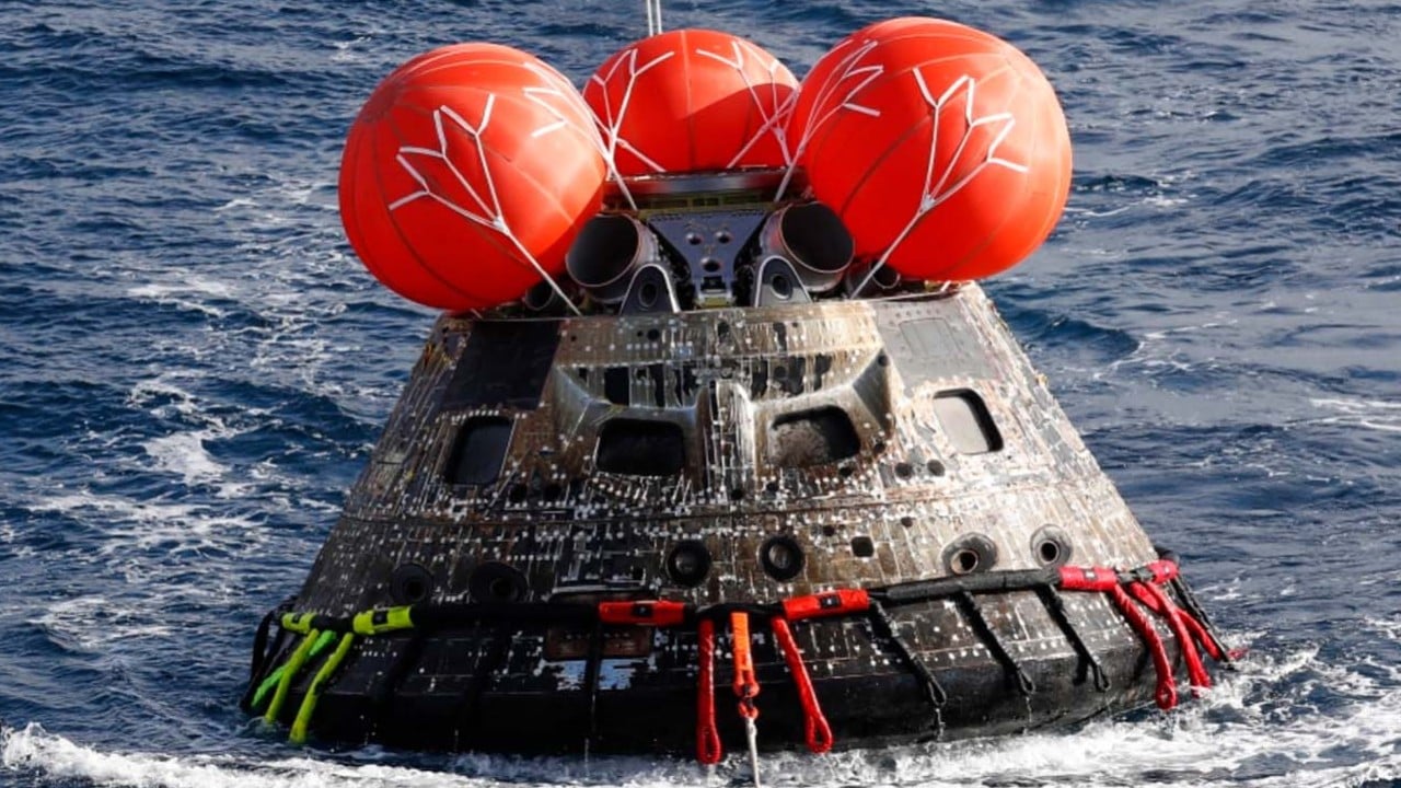 Nasa’s Orion spacecraft returns to Earth after moon orbit mission success