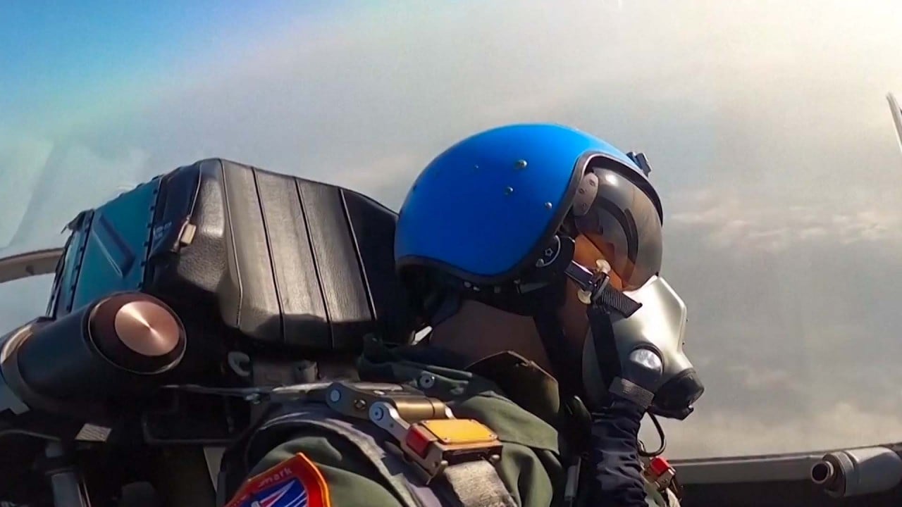Chinese navy practises aerial combat as it prepares its newest aircraft carrier for operations 