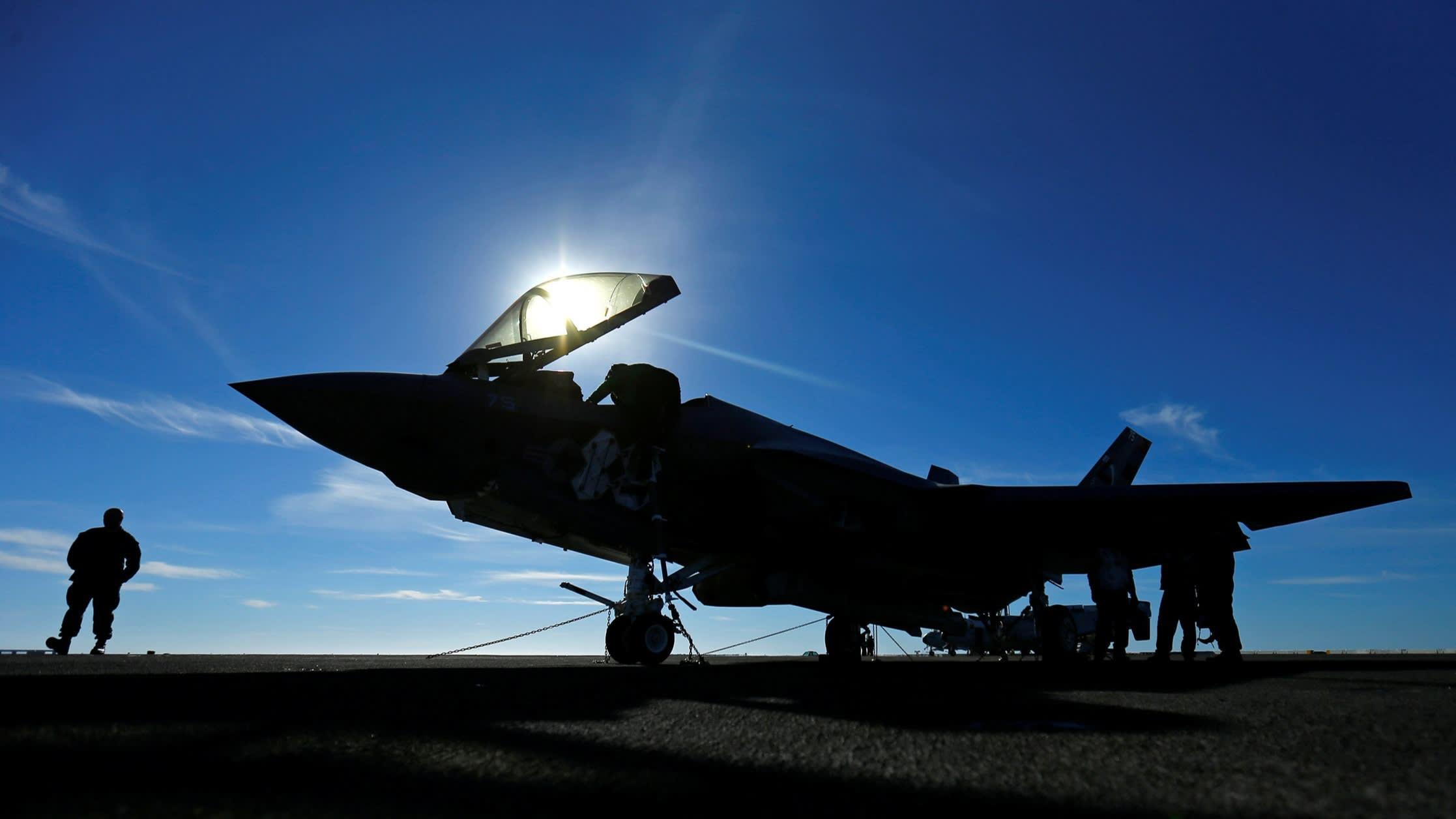 A Lockheed Martin F-35C Joint Strike Fighter
