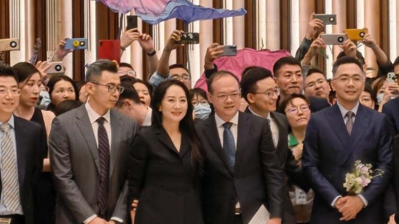 Hero’s welcome for Meng Wanzhou at Huawei offices in China after extradition battle and quarantine