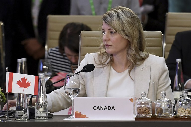 ENG_CHN_CANADA_diplomats_05092023.3.jpg Ottawa “will not tolerate any form of foreign interference in our internal affairs,” Canadian Canada's Foreign Minister Melanie Joly says. Credit: Pool Photo via AP file
