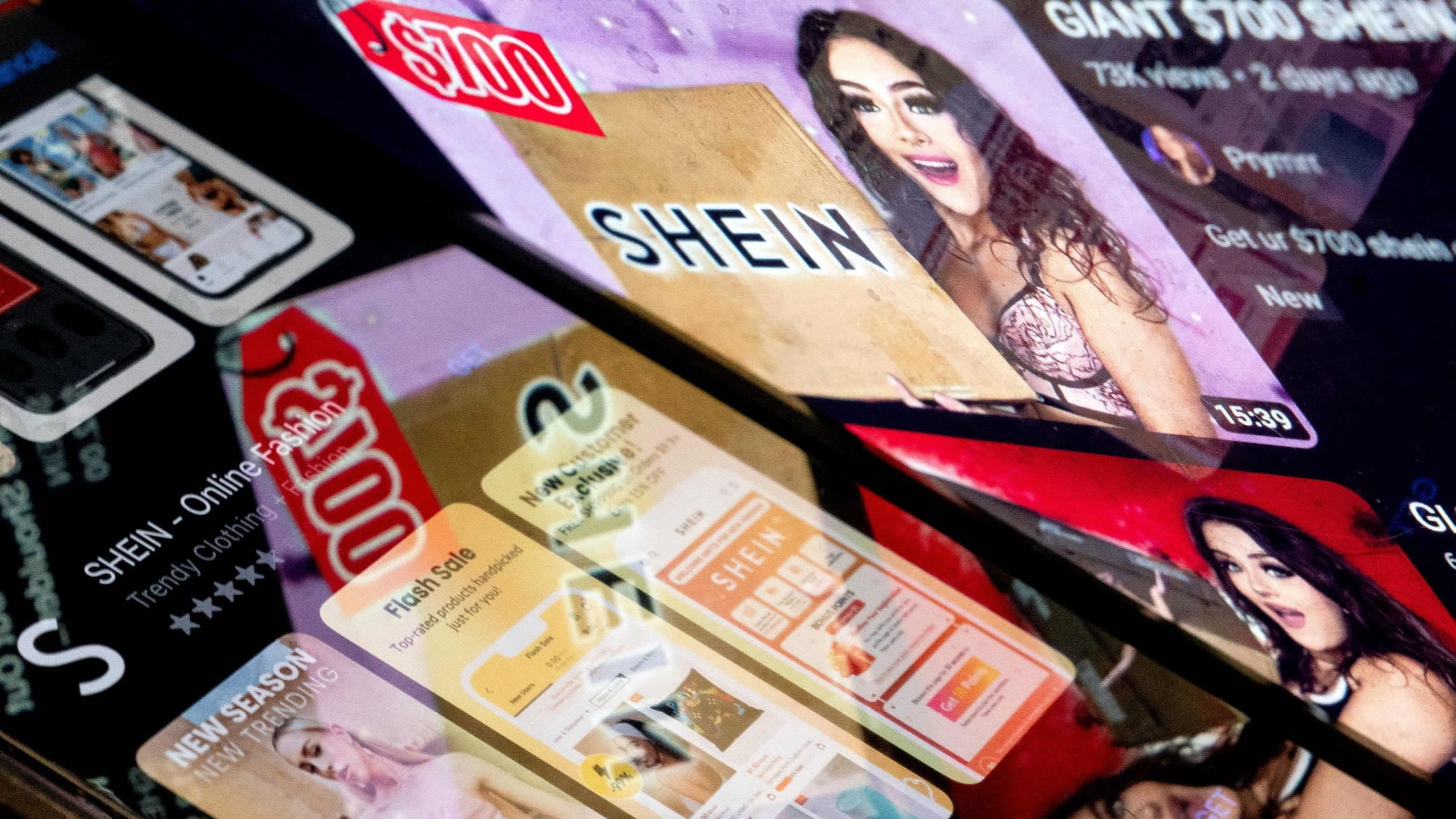 Montage of the Shein app