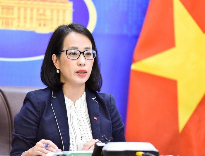 ENG_VTN_SouthChinaSea_05182023.2.jpg Vietnam’s Ministry of Foreign Affairs’ Deputy Spokesperson Pham Thu Hang protested against China and the Philippines’ recent activities in the South China Sea. Credit: State media/Tien Phong newspaper