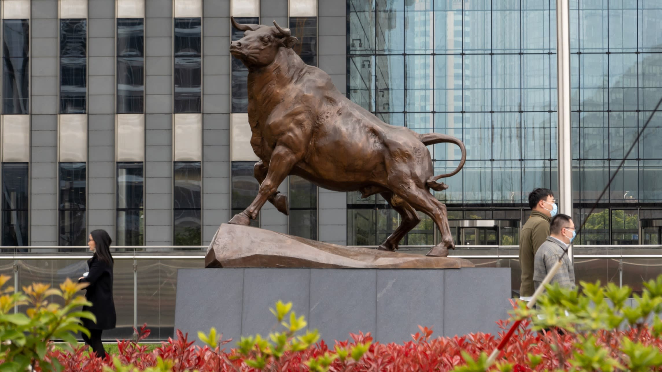 exterior of the Shanghai Stock Exchange, China