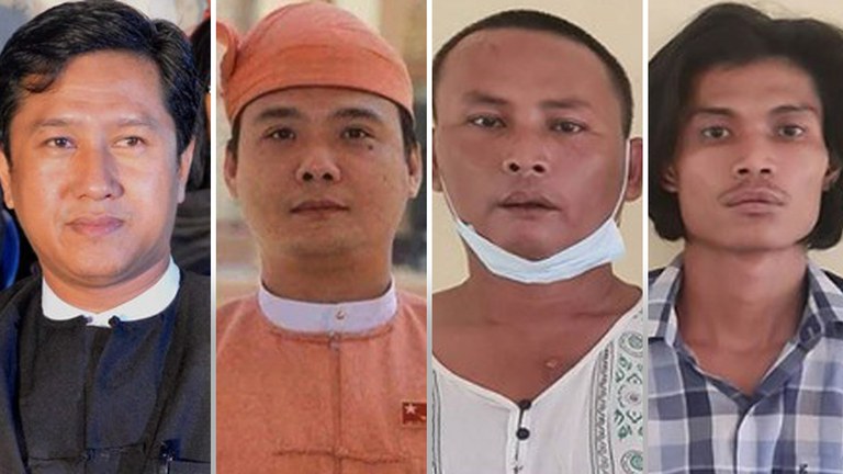 ENG_BUR_DeathSentences_06052023.2.jpg From left: 88 Generation student leader Jimmy, National League for Democracy MP Phyo Zayyar Thaw, Hla Myo Aung and Aung Thura Zaw have been executed by the Myanmar junta. Credit: Citizen journalist