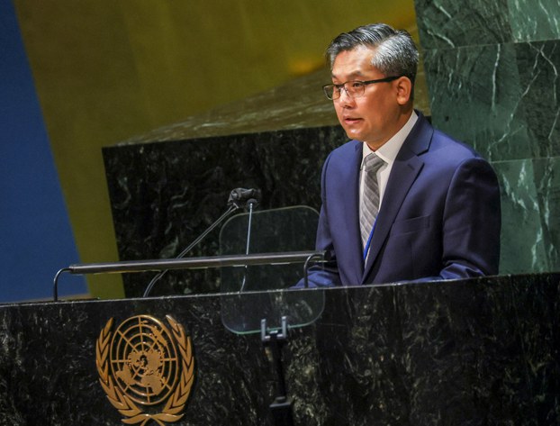 Kyaw Moe Tun, Myanmar’s permanent representative to the United Nations, has been a key critic of the military junta. Credit: Brendan McDermid/Reuters file photo