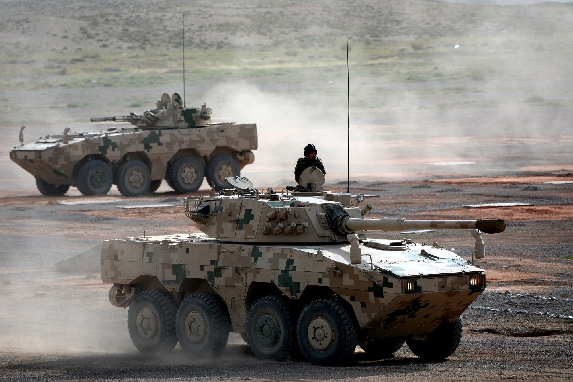A joint military exercise between China and Russia held at a PLA training base in northwest China’s Ningxia Hui Autonomous Region in 2021. China and Russia continued to hold joint exercises during the pandemic. Photo: Xinhua