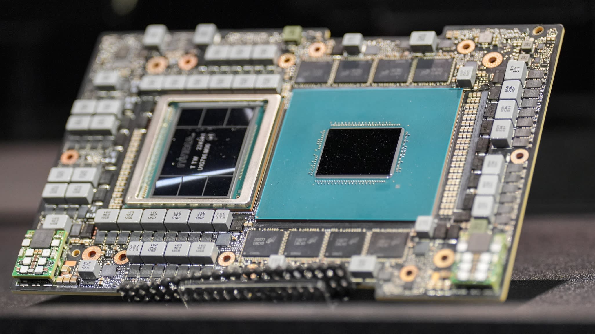 A superchip on show at a conference in Taipei