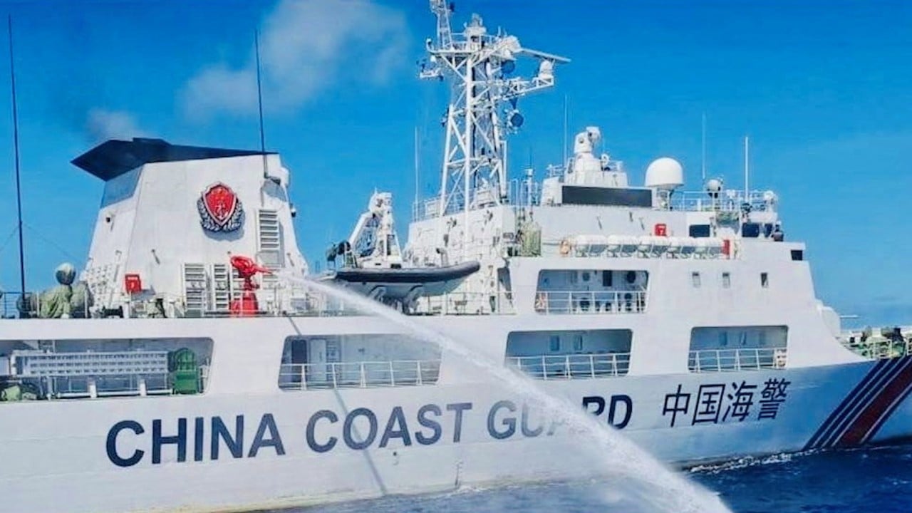 Philippines accuses Chinese coastguard of firing water cannons at its vessels in disputed waters