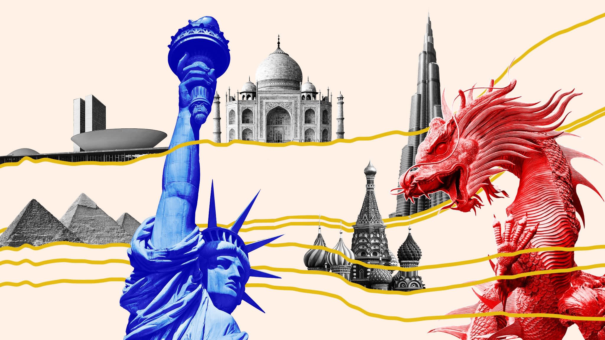 Monuments representing the countries