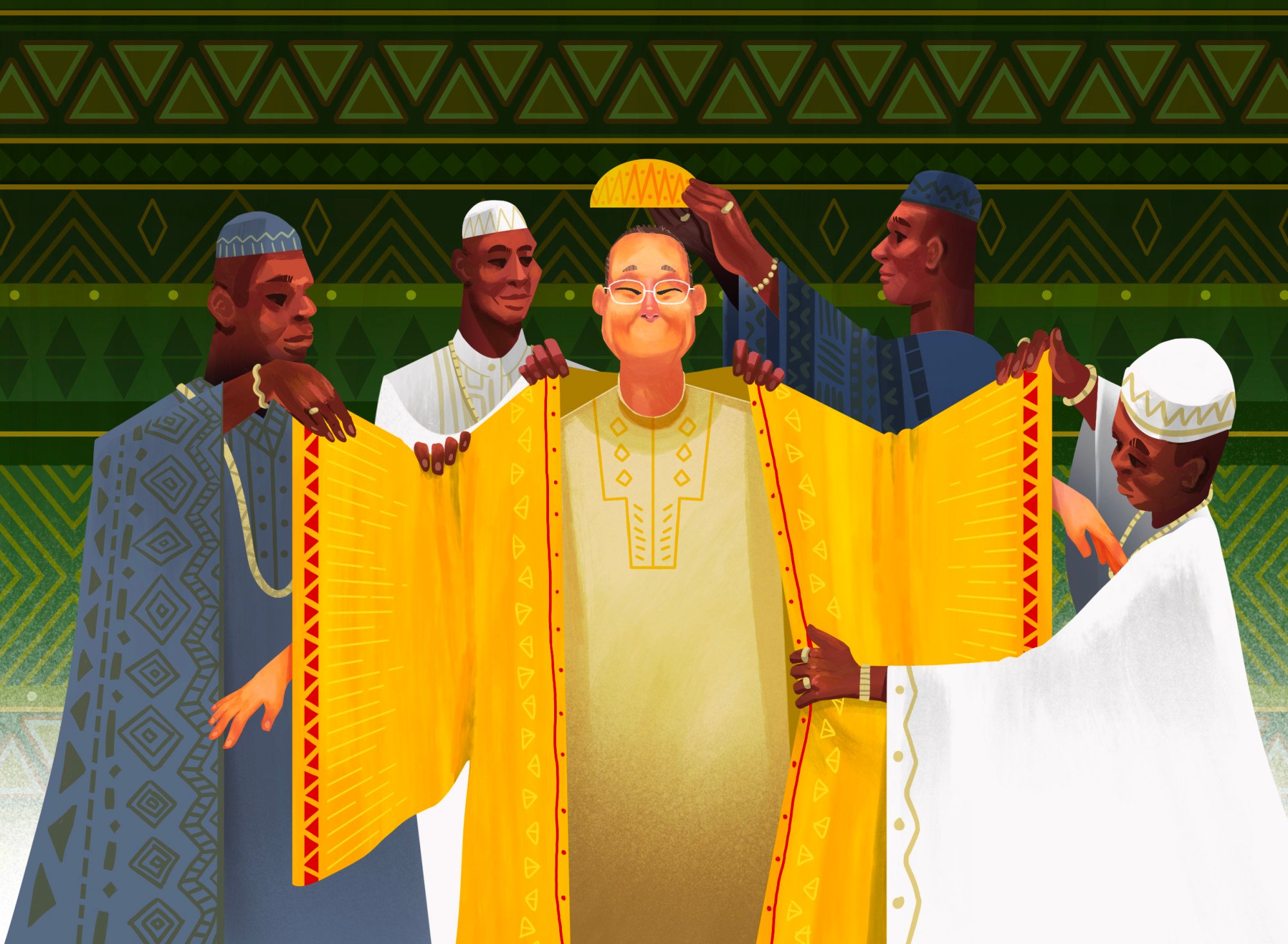 At least 22 Chinese have received a chieftain title after Hu, according to Xu Liang, an assistant professor in African studies at Peking University. Illustration: Davies Christian