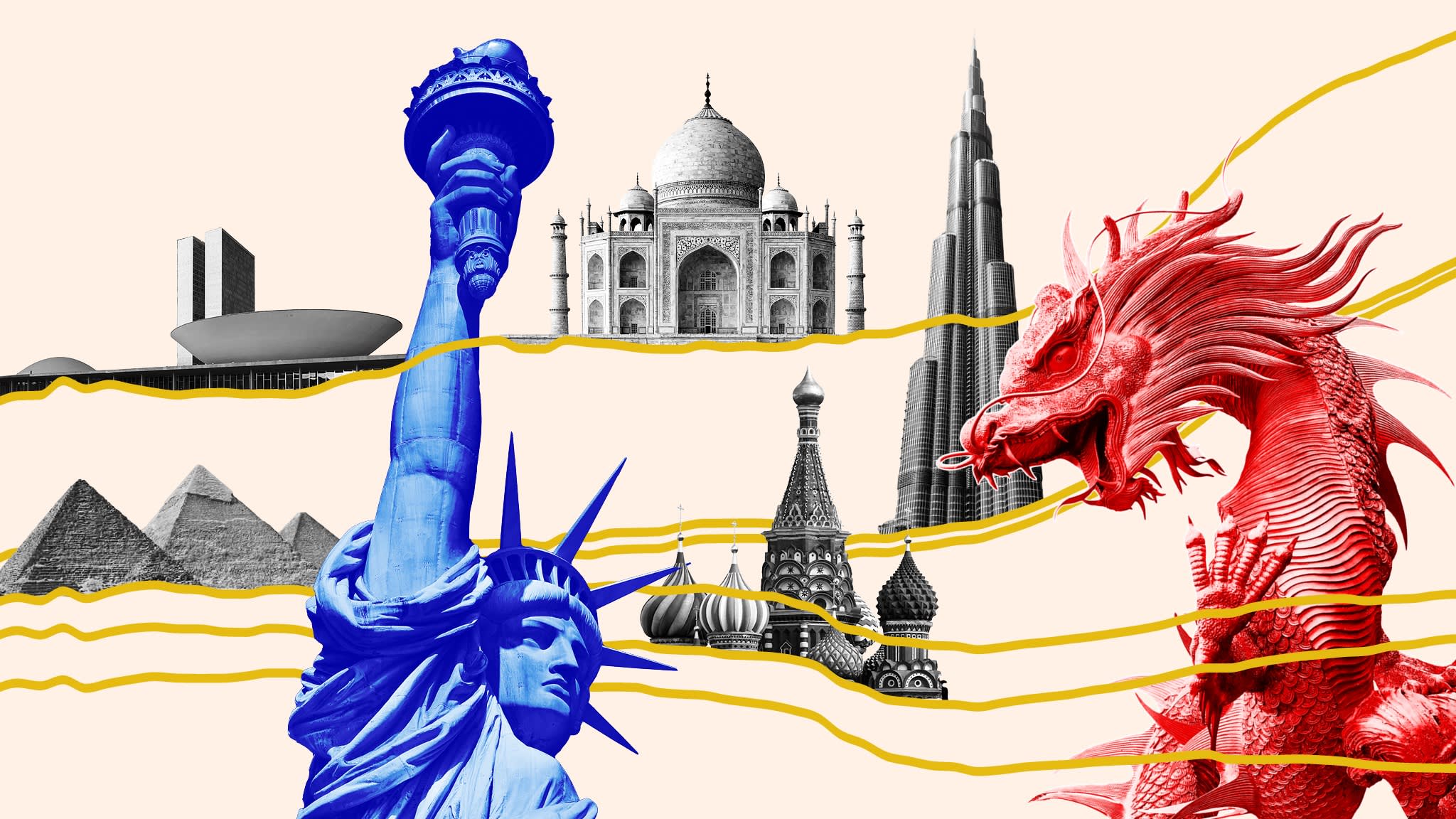 Monuments representing the countries