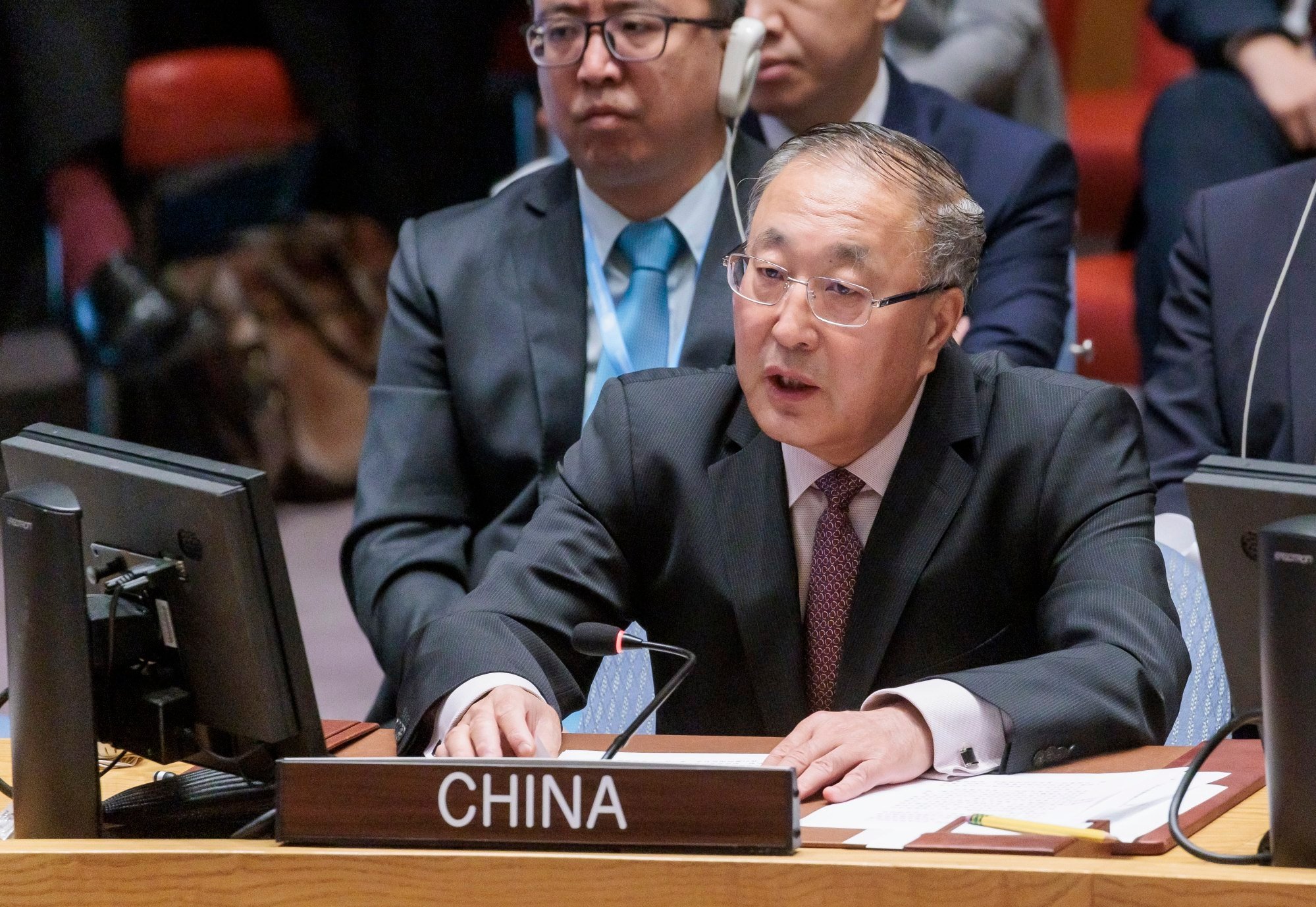 China’s Ambassador to the United Nations Zhang Jun took issue with recent actions by “so-called Taiwan”. Photo: EPA-EFE china derides taiwan for its efforts to take part in un general assembly 1