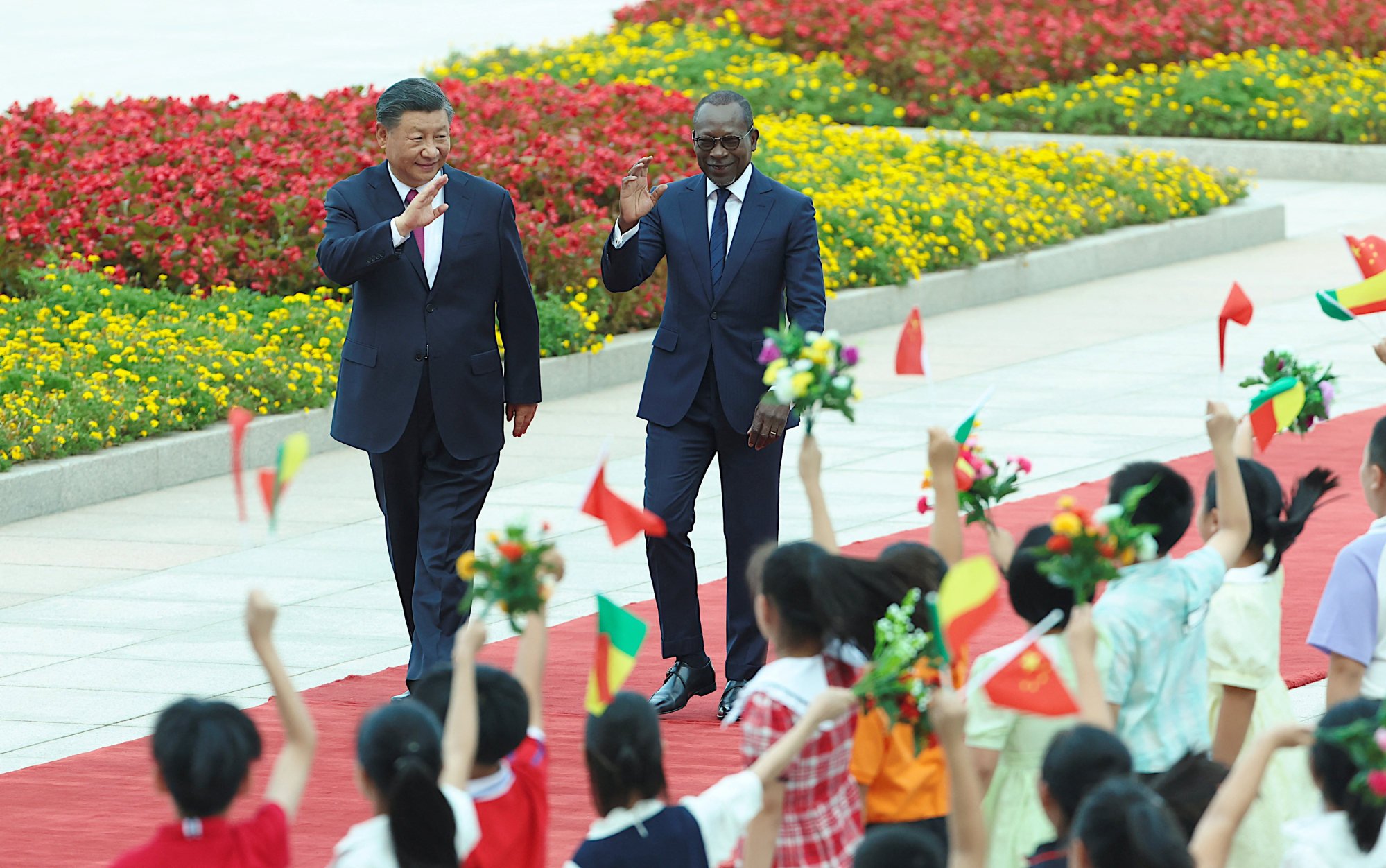Benin President Patrice Talon visiting China, welcomed by Chinese President Xi Jinping, earlier this month. Benin is one of the West African countries now under focus by Chinese investors. Photo: China Daily via Reuters