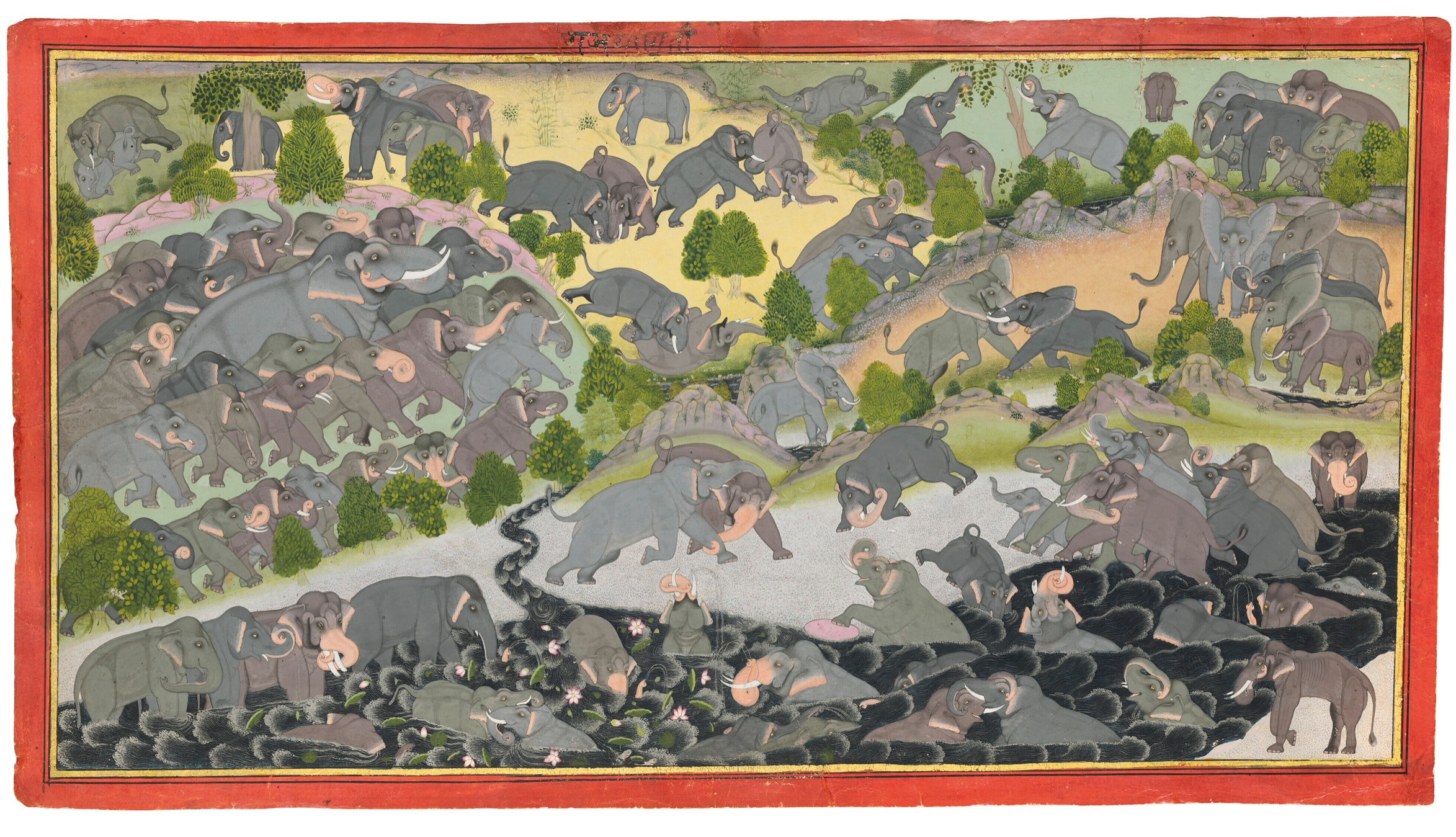 A herd of elephants at play, 18th century, £60,000-£80,000, Christie’s