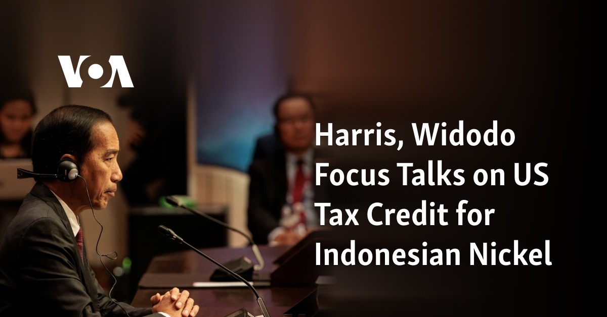 Harris, Widodo Focus Talks on US Tax Credit for Indonesian Nickel 1 harris widodo focus talks on us tax credit for indonesian nickel 1
