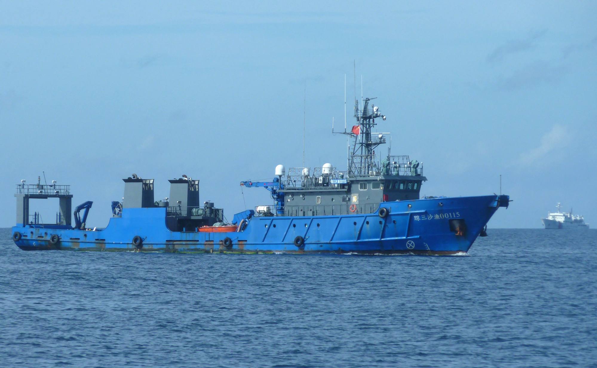 The Qiong Sansha Yu 00115 was identified as one of the Chinese fishing boats that confronted Philippine vessels near Second Thomas Shoal earlier this month. Photo: AFP how beijing is using fishing militia to assert its claims in the south china sea 2