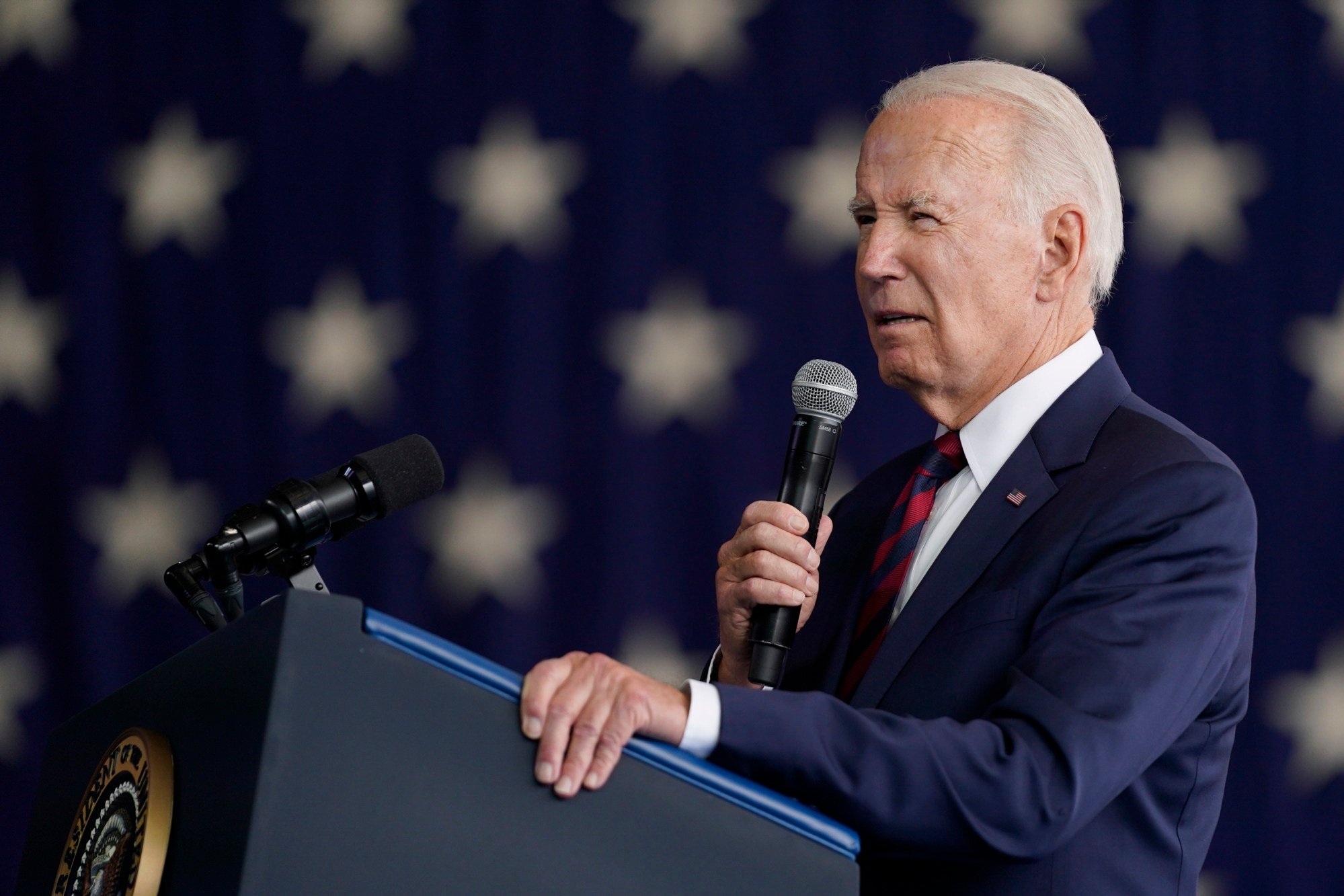 President Joe Biden speaks at Joint Base Elmendorf-Richardson to mark the anniversary of the September 11 terrorist attacks on Monday. Photo: AP impeachment probe for joe biden ordered by top us republican house speaker kevin mccarthy 1