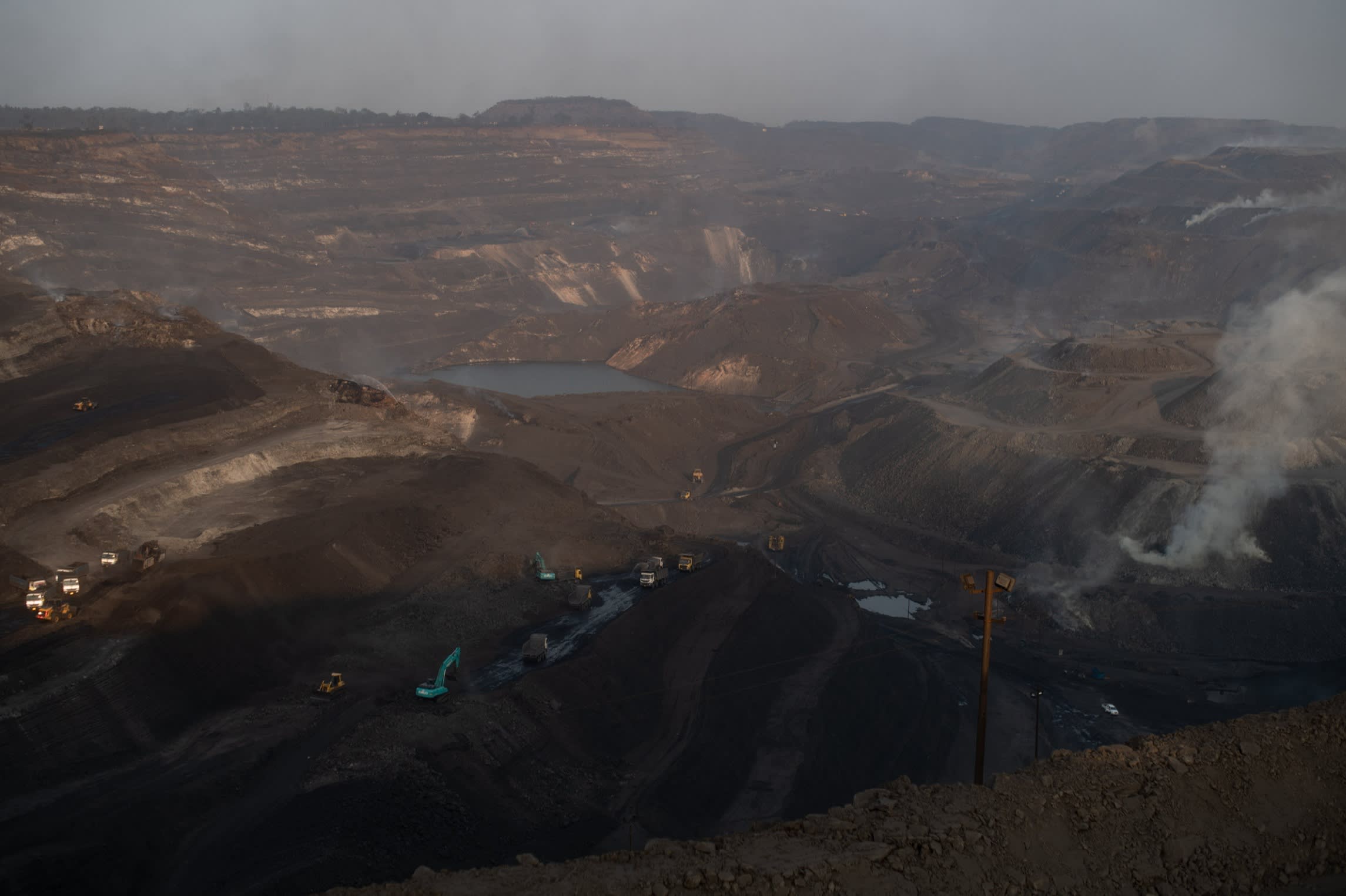 An open-cast mine