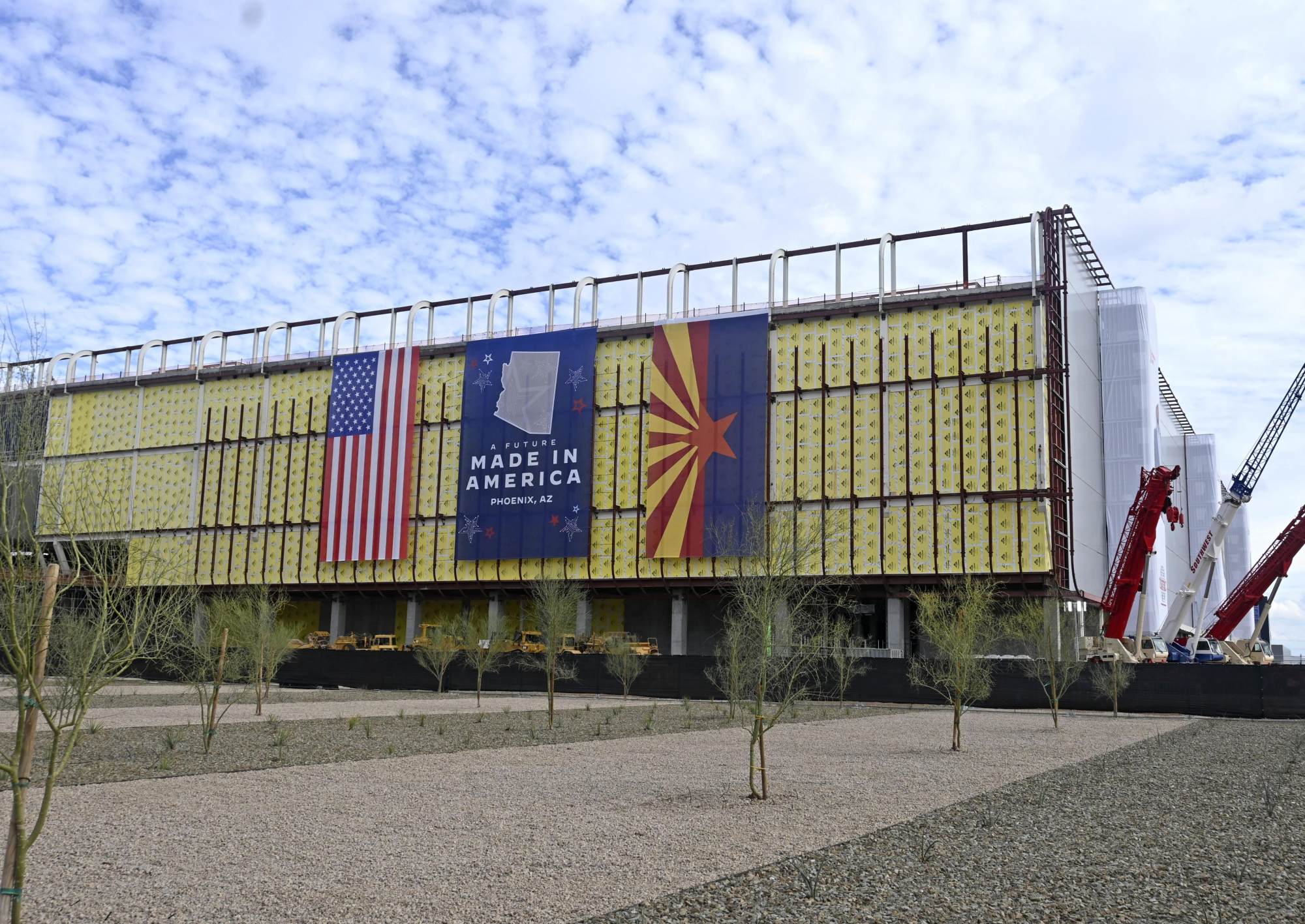 The TSMC factory site in Arizona, pictured in December last year, has encountered labour-related issues. Photo: Kyodo