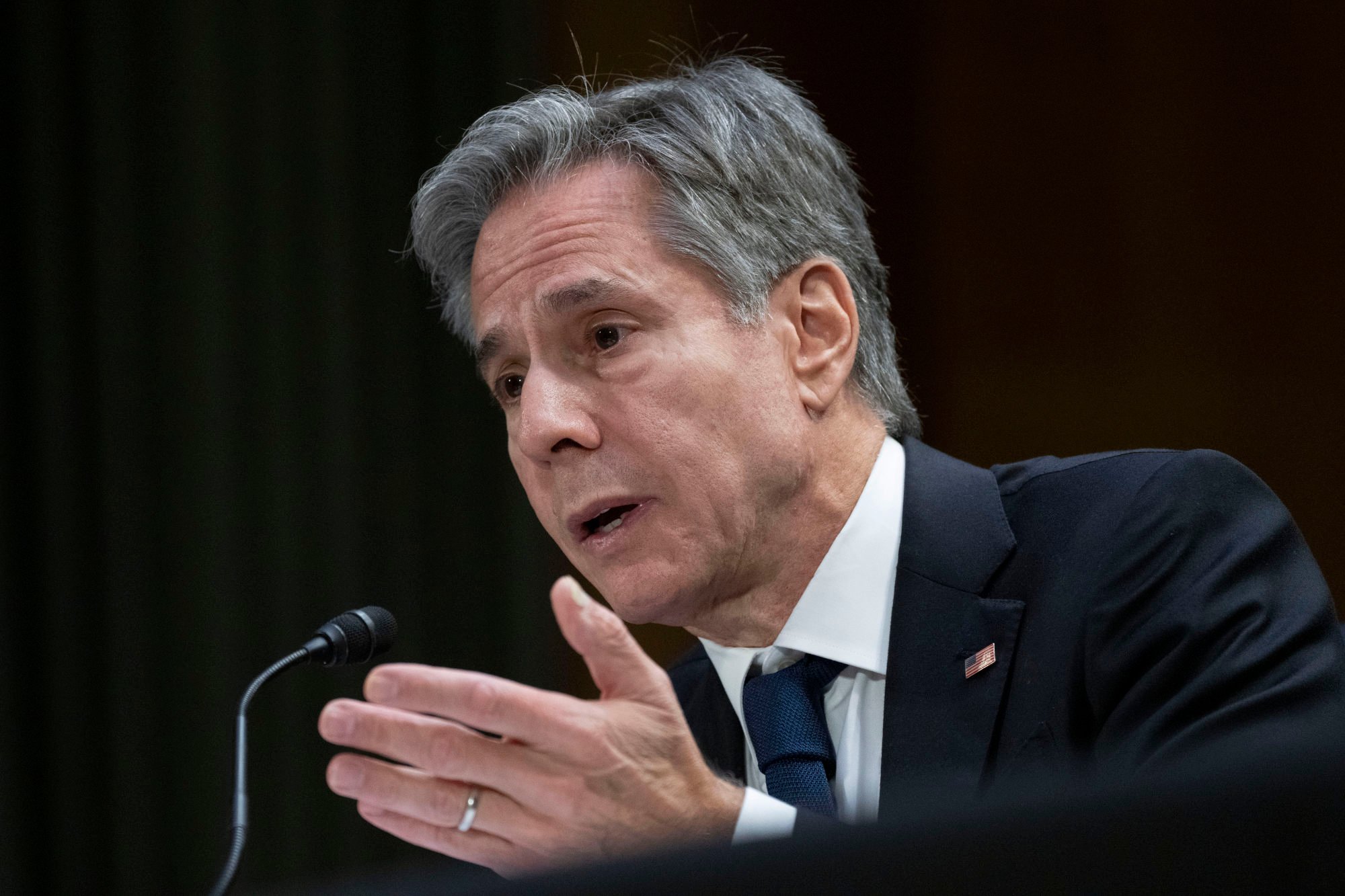 US Secretary of State Antony Blinken testifies before a Senate Appropriations Committee hearing on Tuesday in Washington. Photo: AP