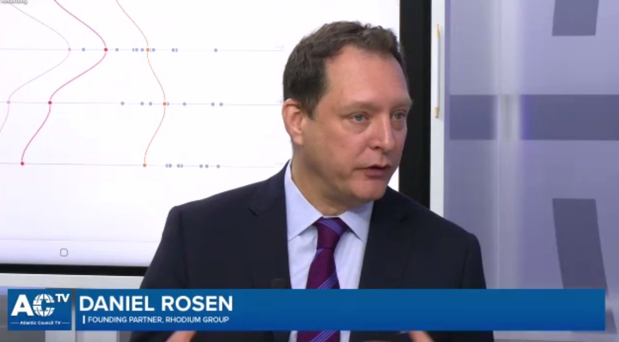 Daniel Rosen speaks about the Chinese economy on Wednesday.