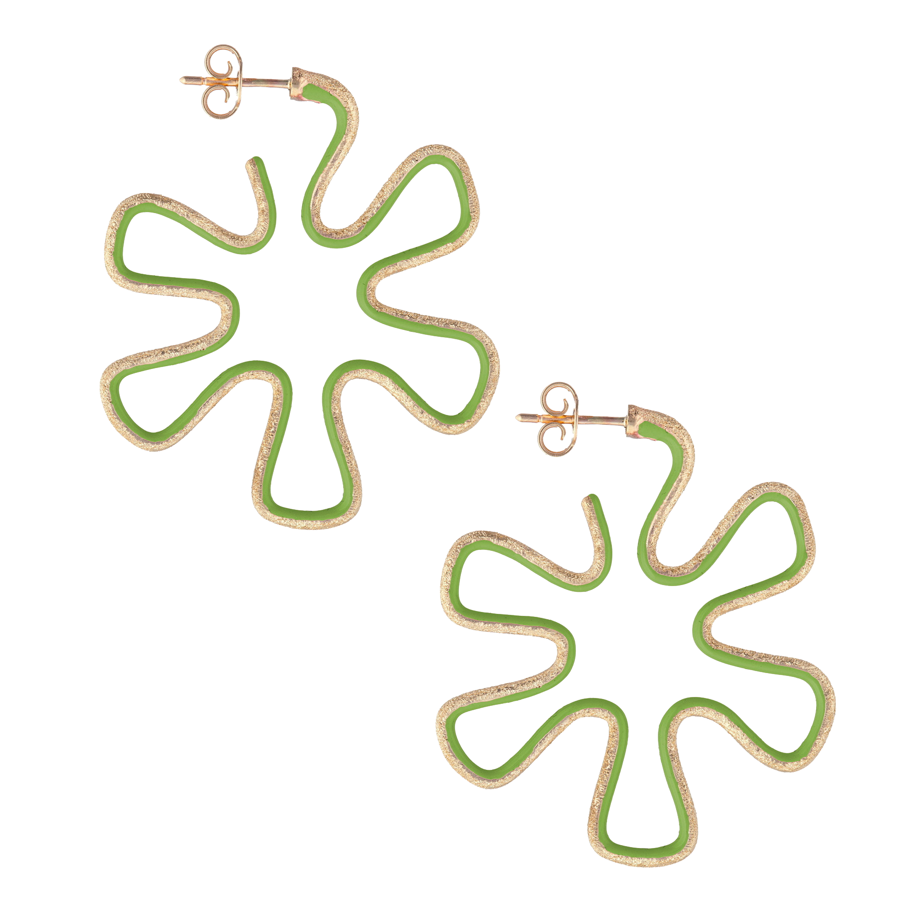 Bea Bongiasca Margherita 9ct gold enamel earrings