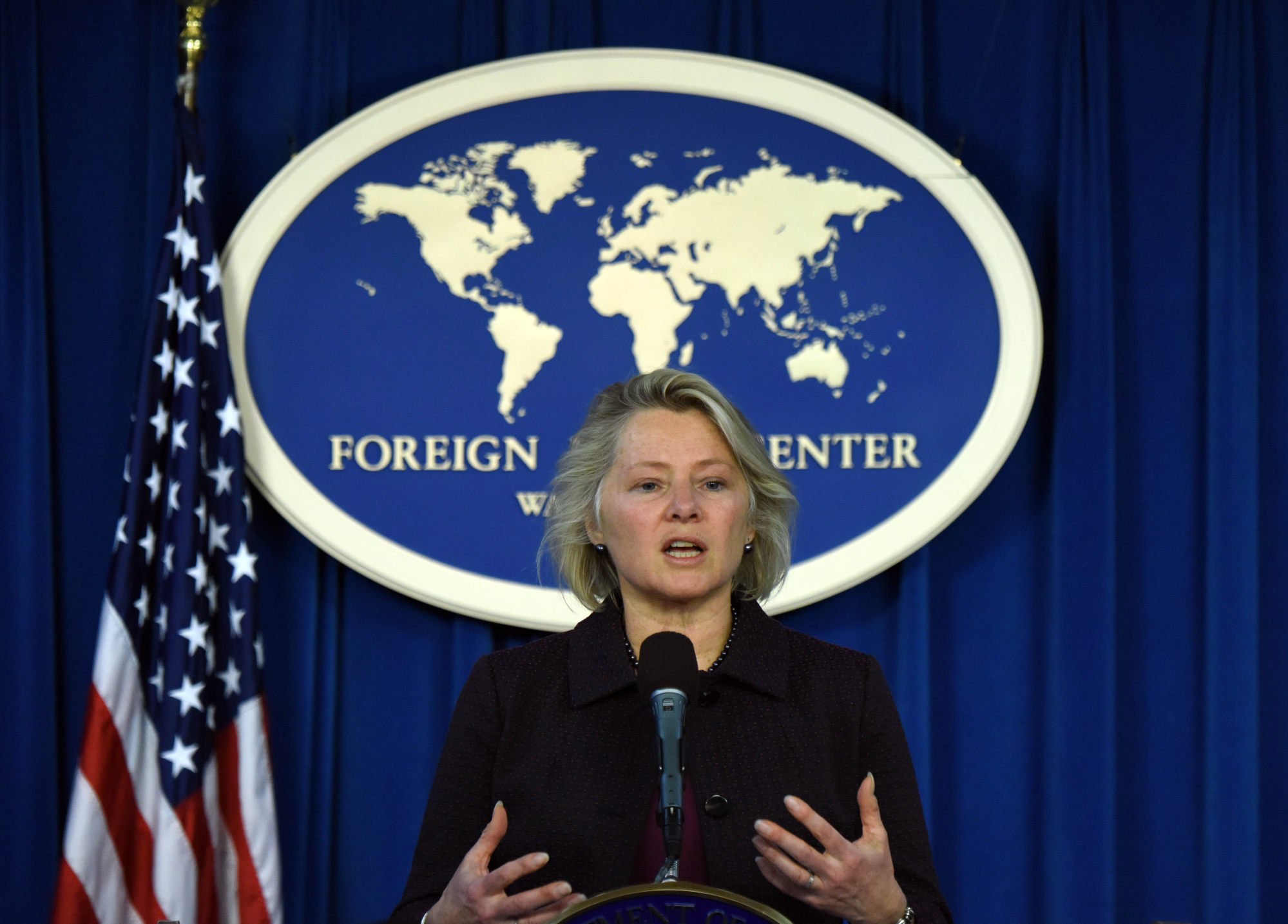 Susan Thornton, pictured in 2017 during her tenure as US acting assistant secretary of state East Asian and Pacific affairs. Photo: Xinhua us china ties xi biden summit would show talking is not weakness former envoy for east asia susan thornton says 1