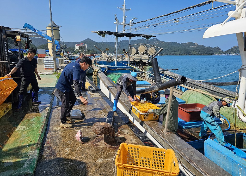 Fishermen on Heuksan Island are losing nets to Chinese boats, which drag and remove them, says islander Kim Sang-jin.