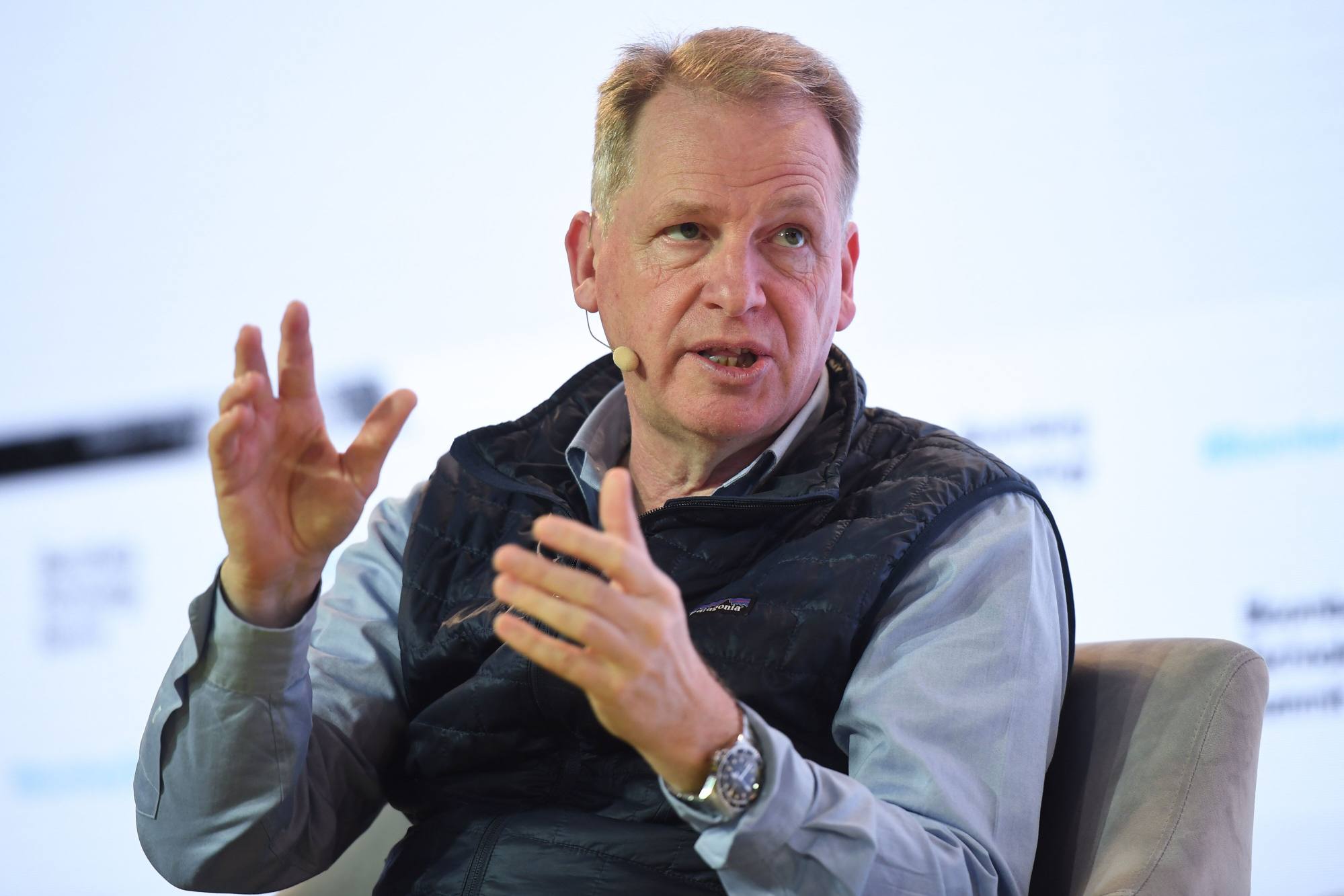 Graphcore CEO Nigel Toon speaks during the Bloomberg Technology Summit in London on October 24, 2023. Photo: Bloomberg