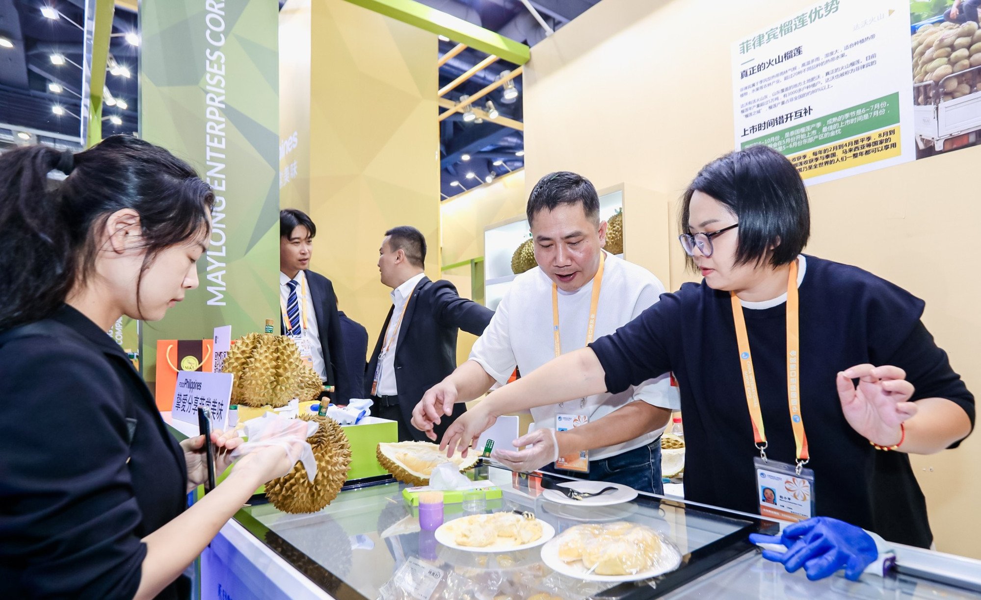 An exhibitor from the Philippines at the 2023 China International Import Expo in Shanghai. Photo: Facebook