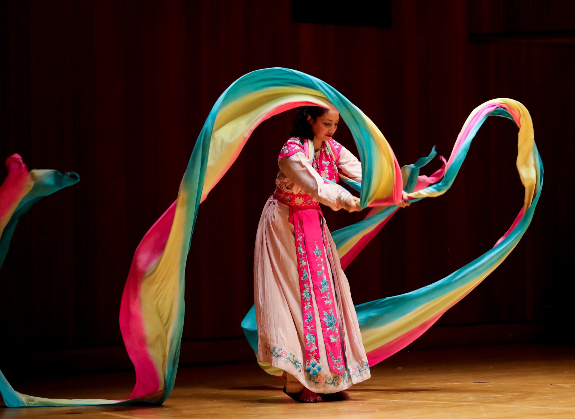 A dancer from the Confucius Institute of Chinese Opera at Binghamton University performs at the University at Buffalo in New York in November 2018. Photo: Xinhua