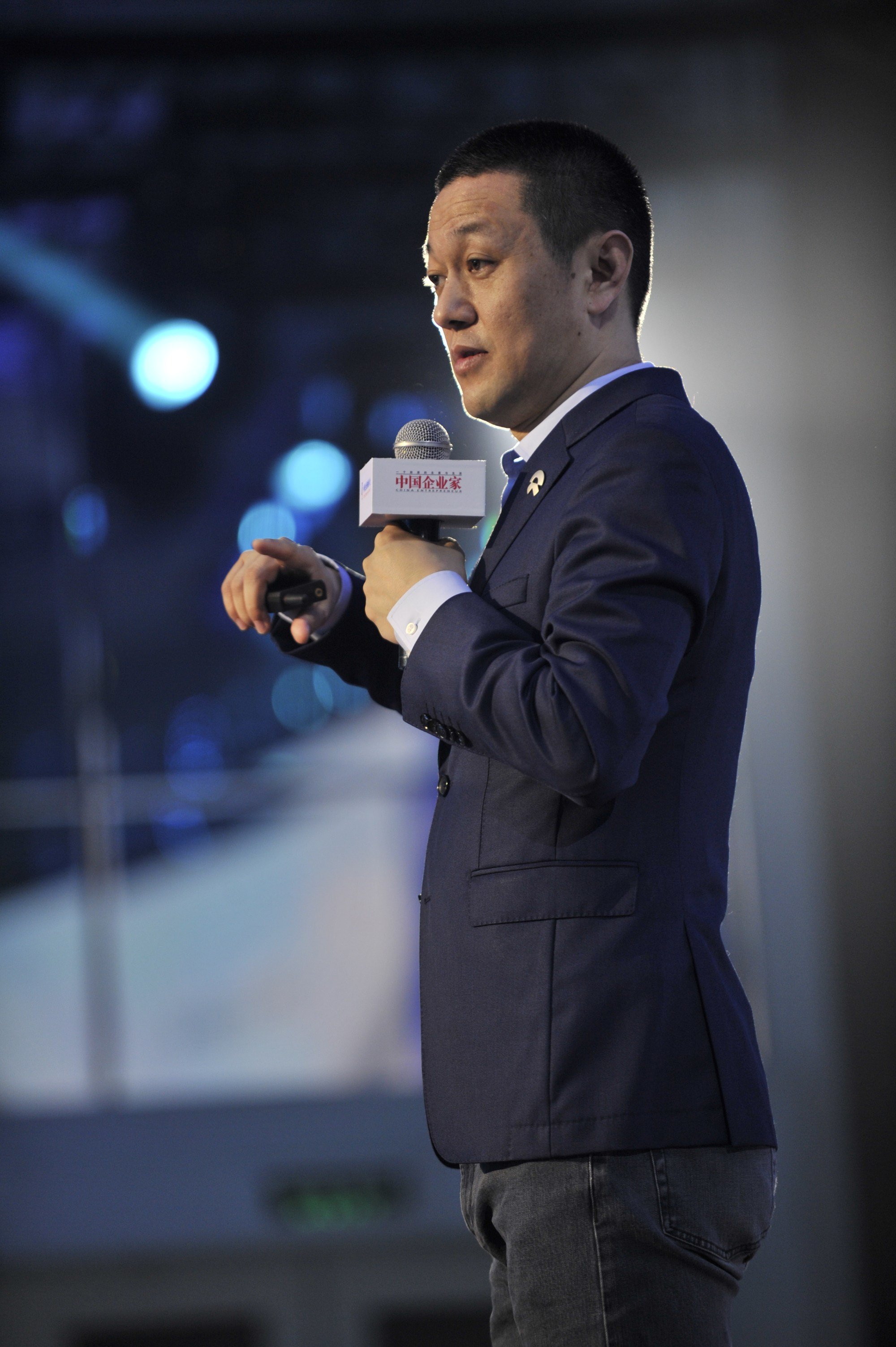 William Li Bin, founder, chairman and chief executive of Chinese electric carmaker Nio, speaks during the 2018 China Entrepreneur Summit held in Beijing on December 1, 2018. Photo: Visual China Group via Getty Images