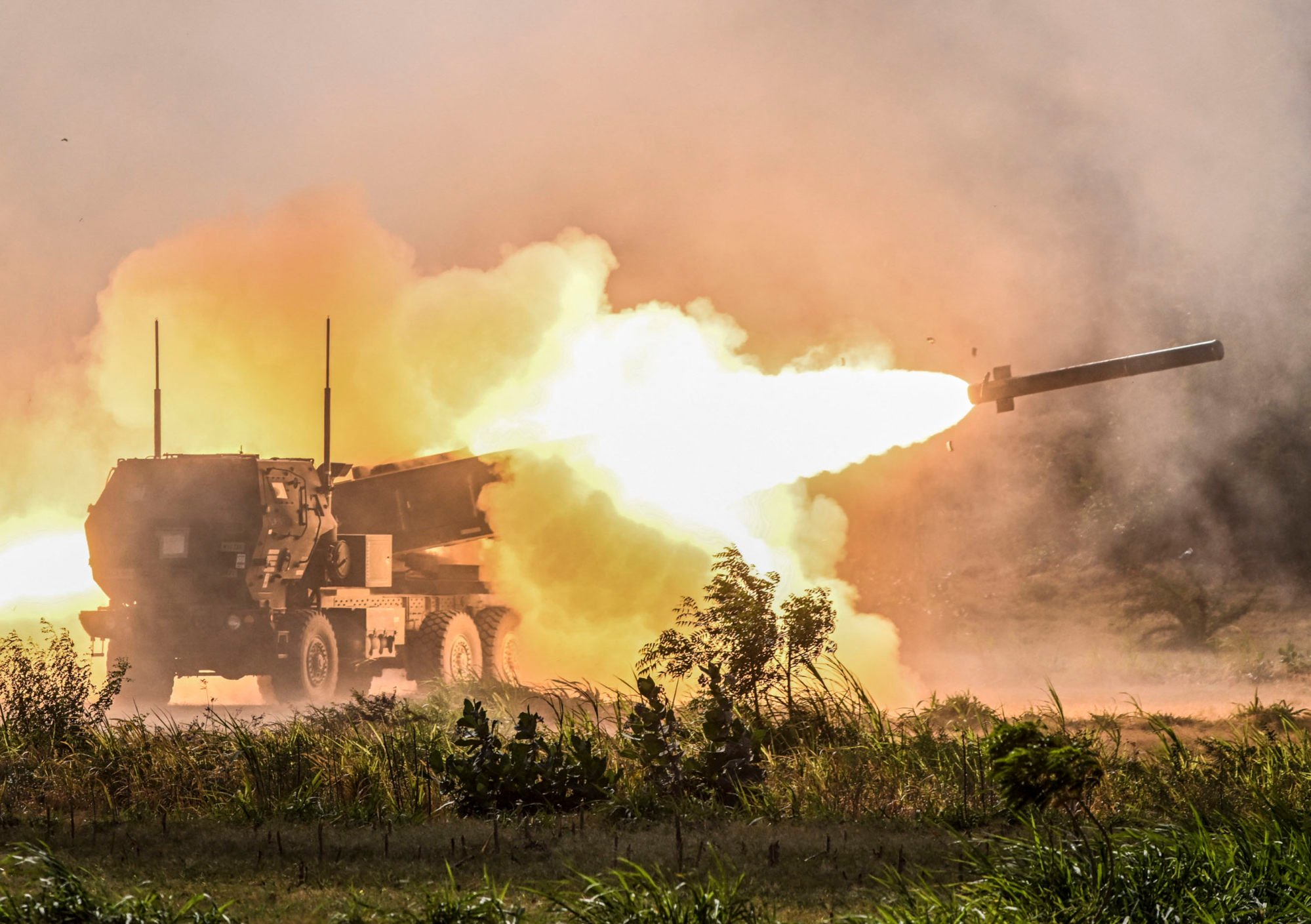 The M142 HIMARS is a rocket artillery system that can guide missiles to hit precise locations. Photo: AFP