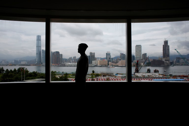 ENG_CHN_INTERVIEWBlackBauhinia_11172023_04.jpg Edward Leung, a de facto leader of Hong Kong's independence movement in Hong Kong in 2016. Credit: Bobby Yip/Reuters