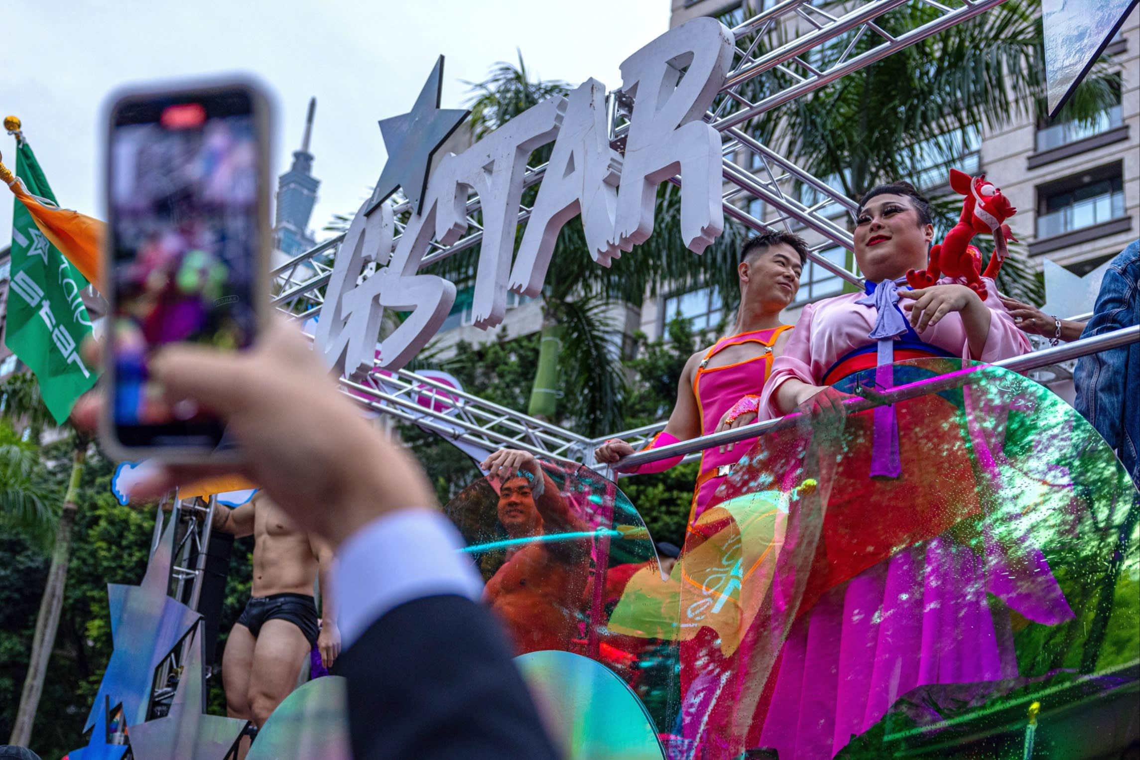 Performers at Taiwan’s LGBT+ pride parade in October