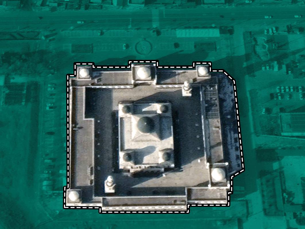 Satellite image of a mosque