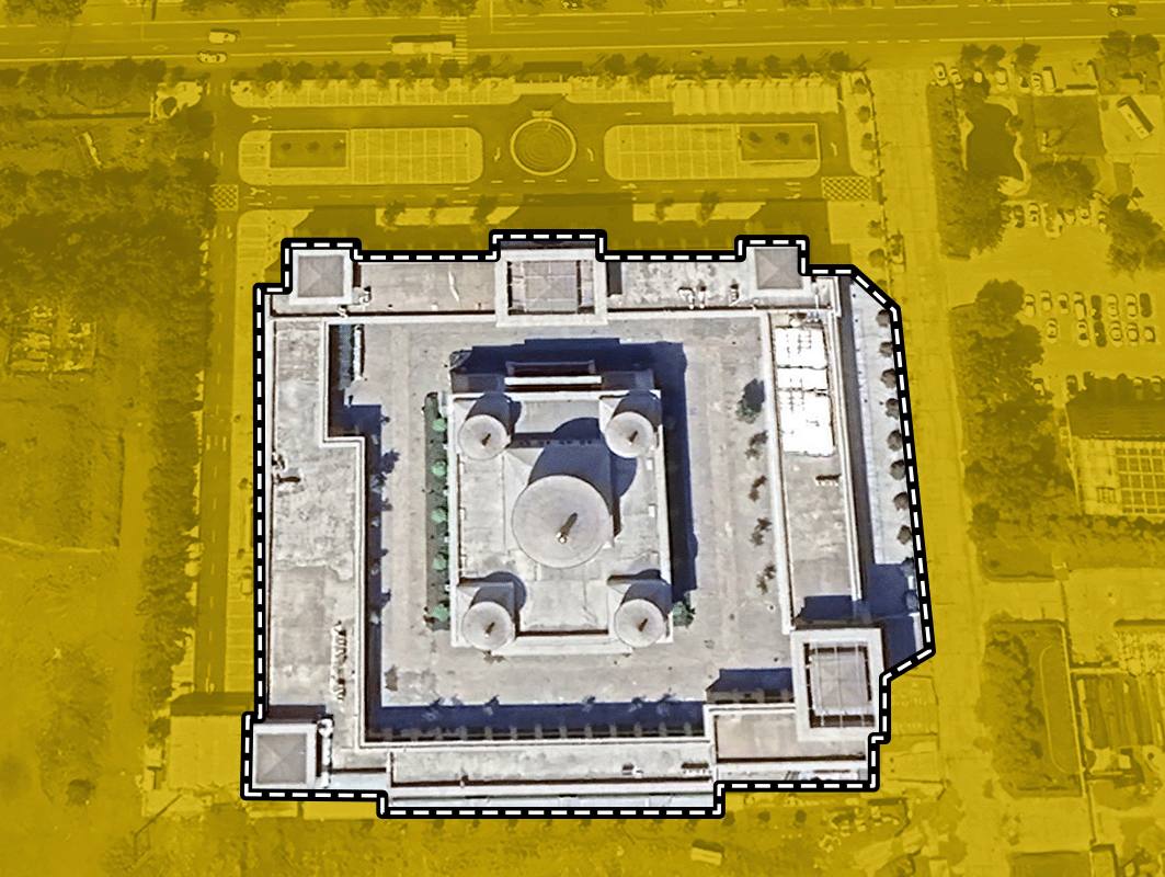 Satellite image of a mosque