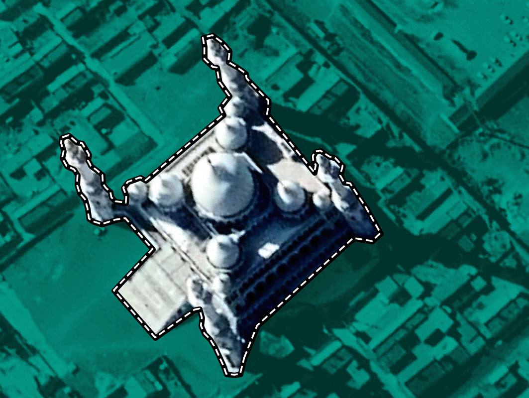 Satellite image of a mosque