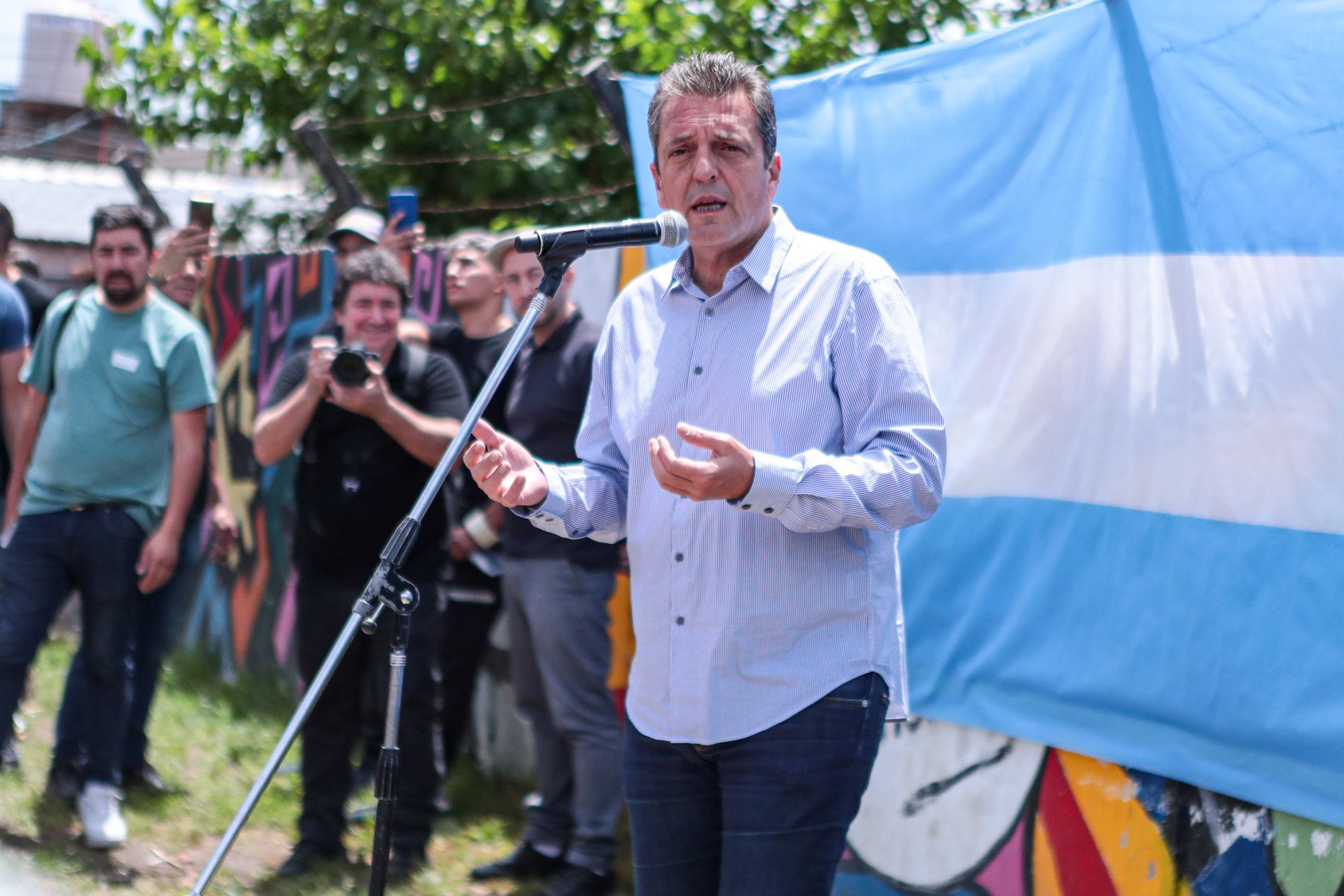 Sergio Massa, Argentina’s economy minister, seen giving a campaign speech in Buenos Aires on Sunday, lost the run-off election to Javier Milei, who will be the country’s next president for four years from December. Photo: Xinhua