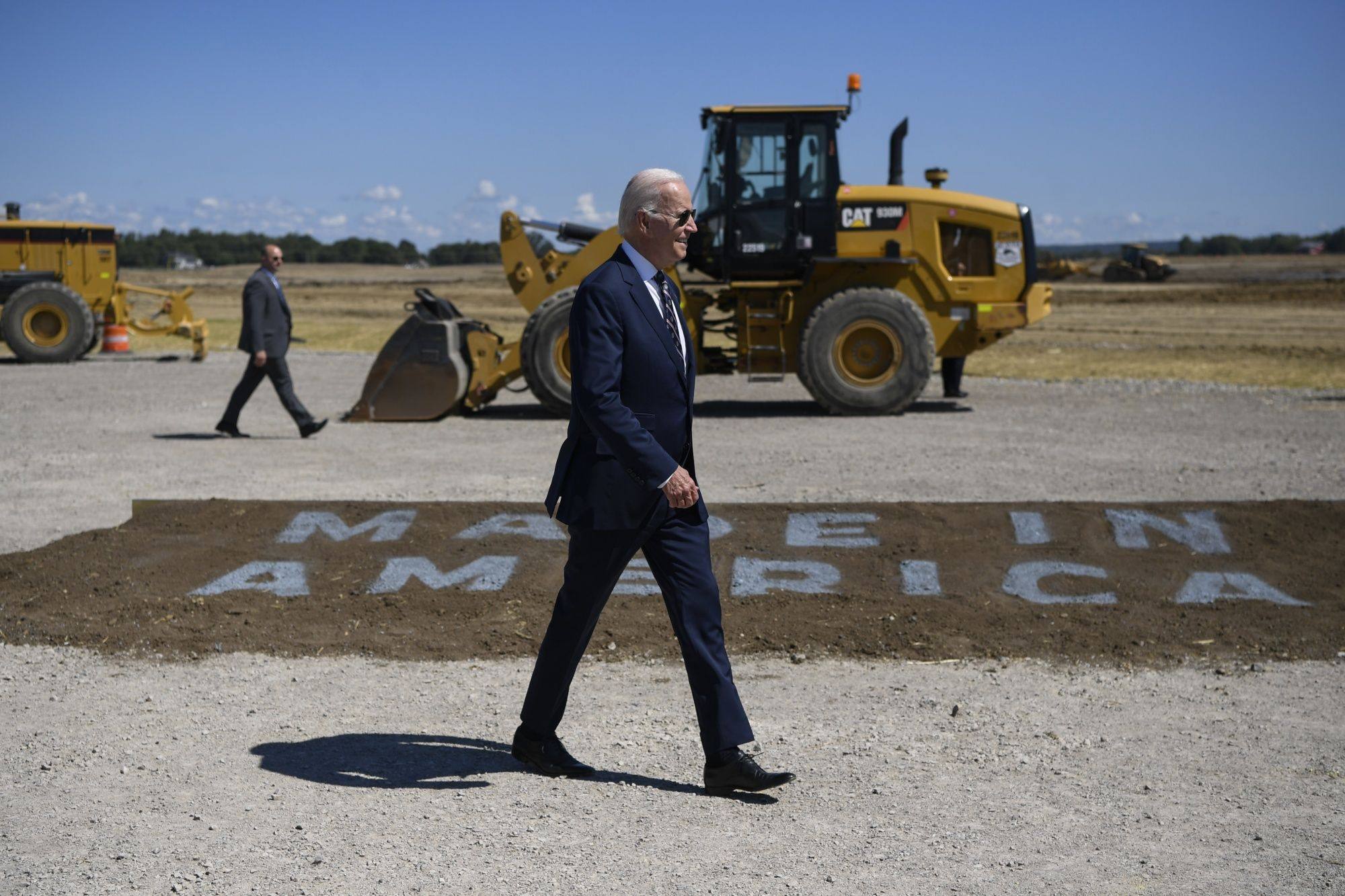 US President Joe Biden arrives at a groundbreaking ceremony for an Intel semiconductor factory in Johnstown, Ohio, on September 9, 2022. Photo: Bloomberg