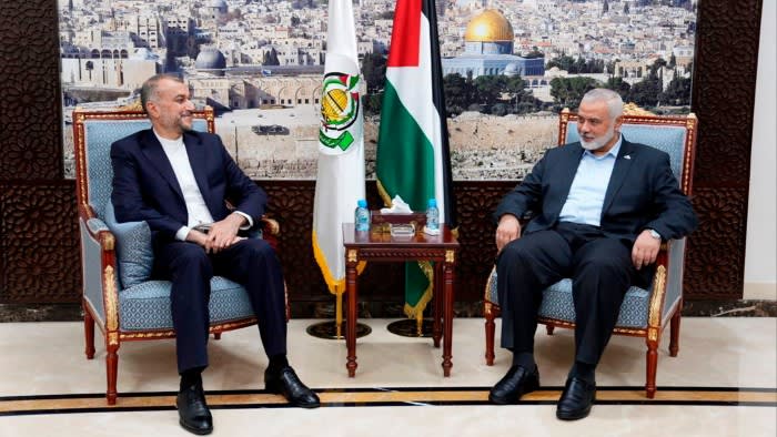 Hossein Amirabdollahian and Ismail Haniyeh