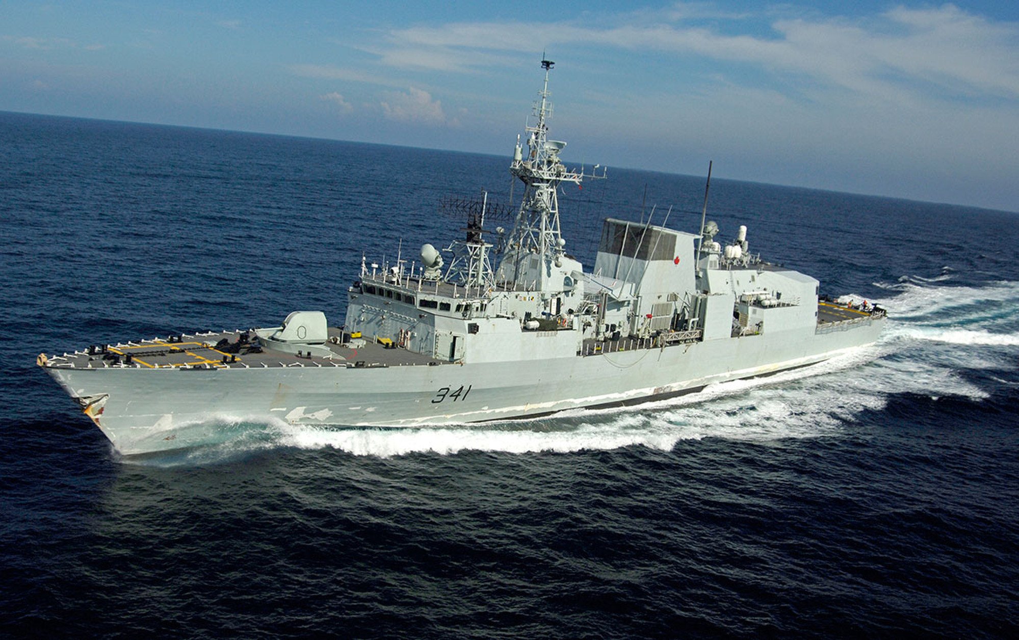 Canada’s HMCS Ottawa was the other ship to pass through the strait. Photo: Handout
