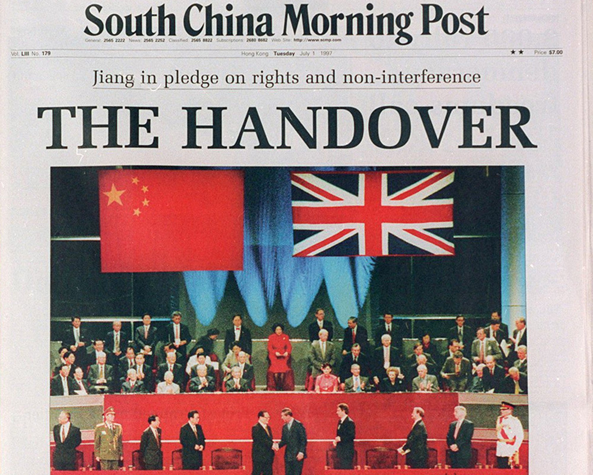 July 1, 1997. Photo: SCMP