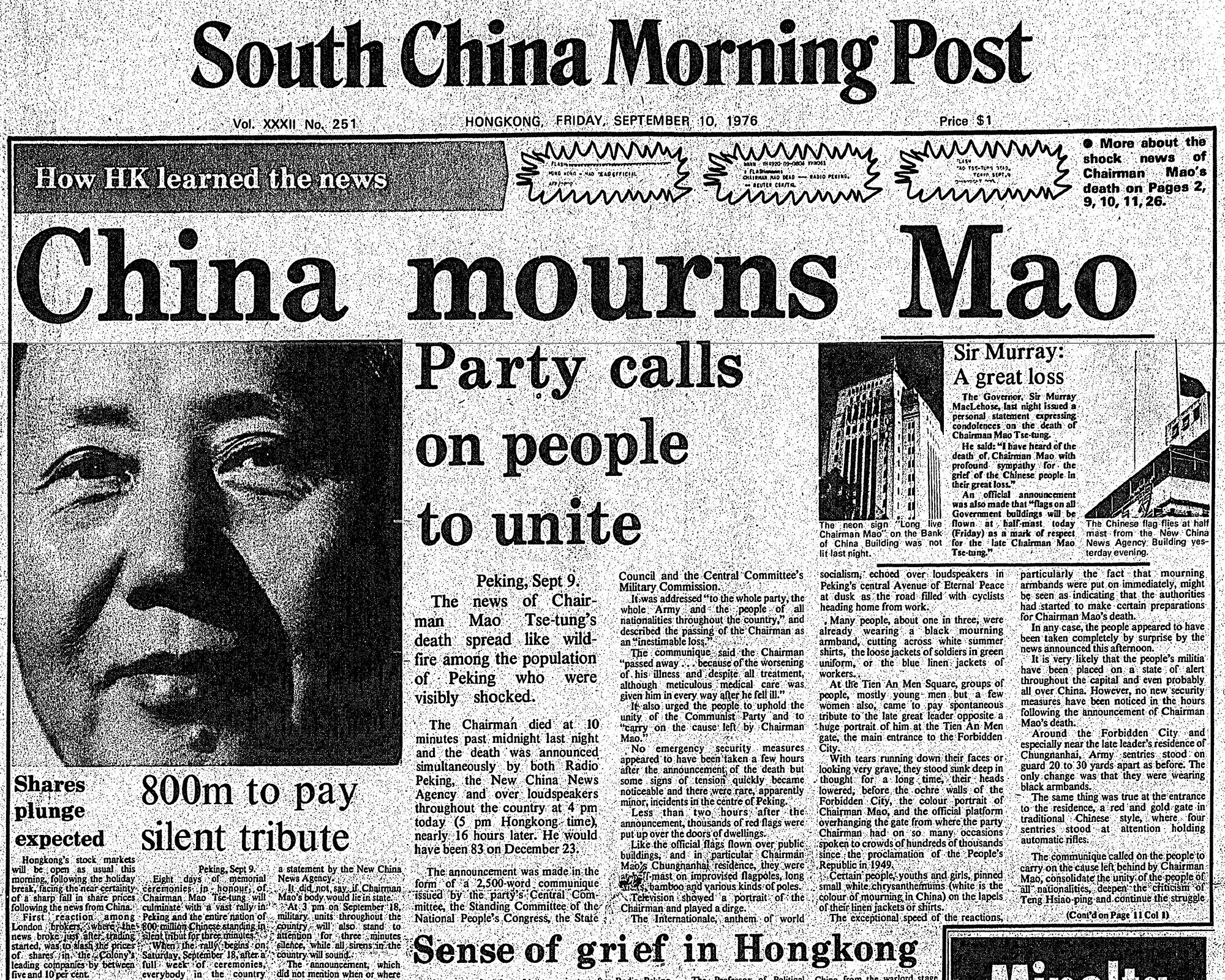 September 10, 1976. Photo: SCMP