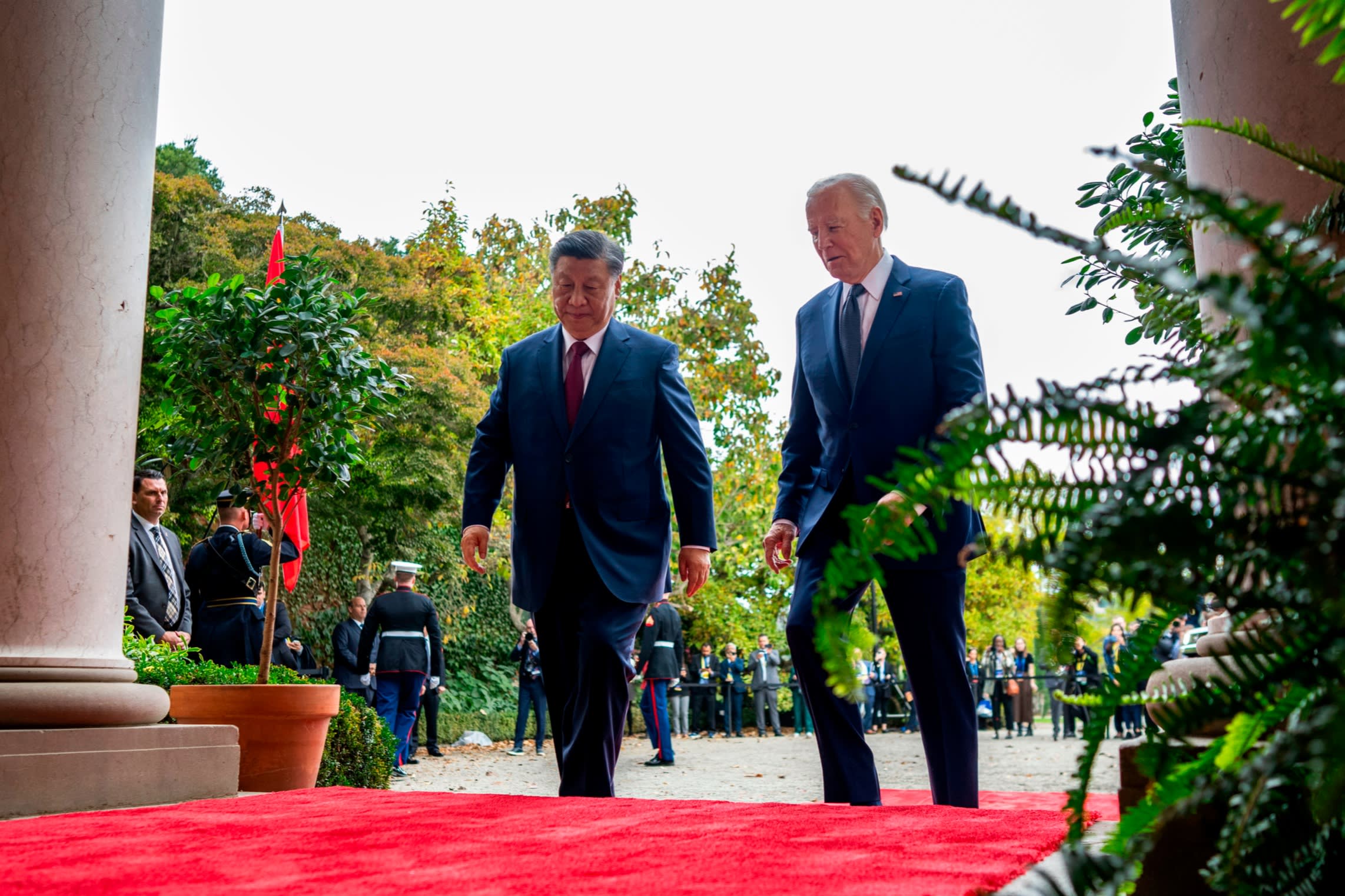 Joe Biden, right, and Xi Jinping