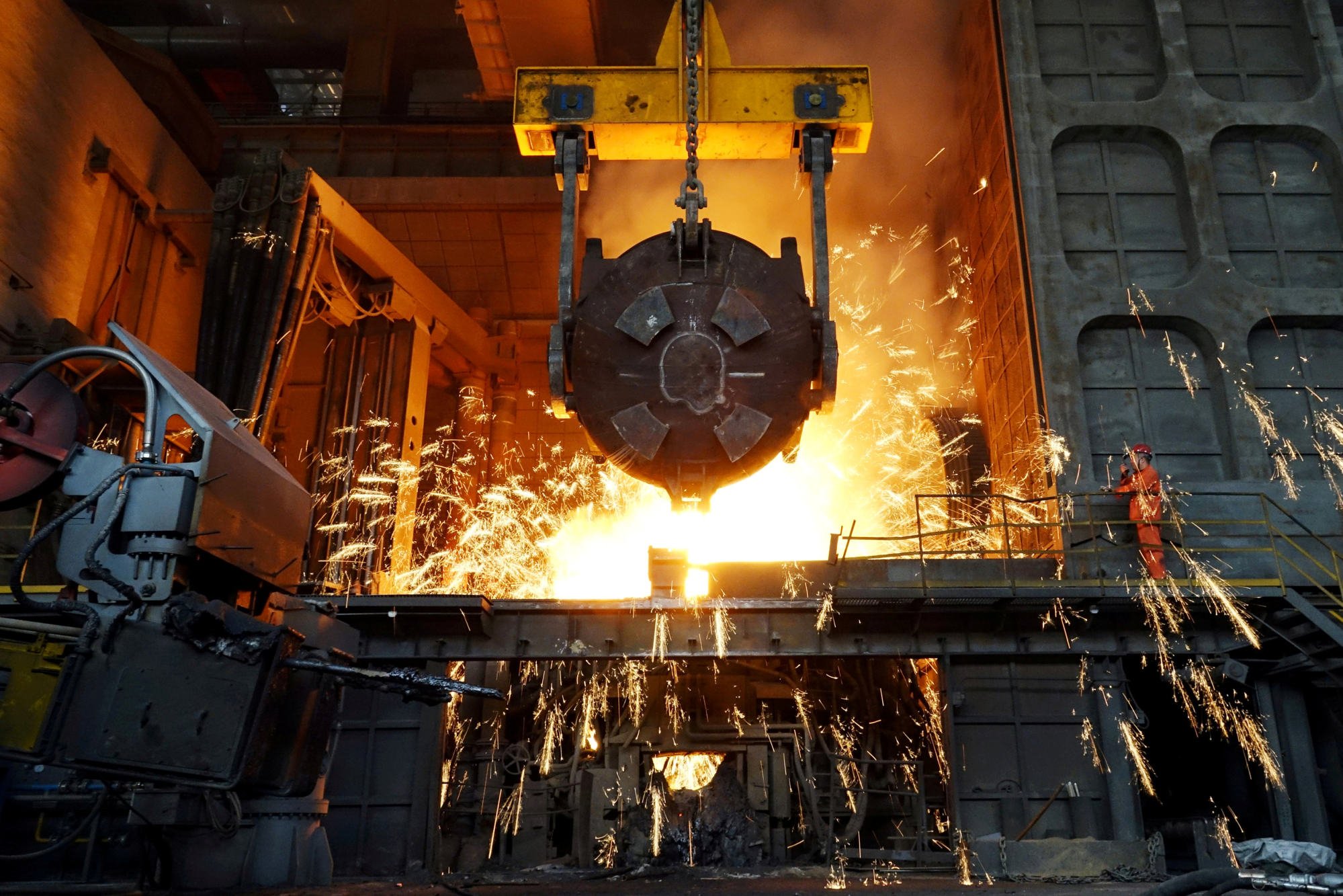 The State Council’s plan aims to reduce the amount of steel produced from blast furnaces. Photo: Reuters