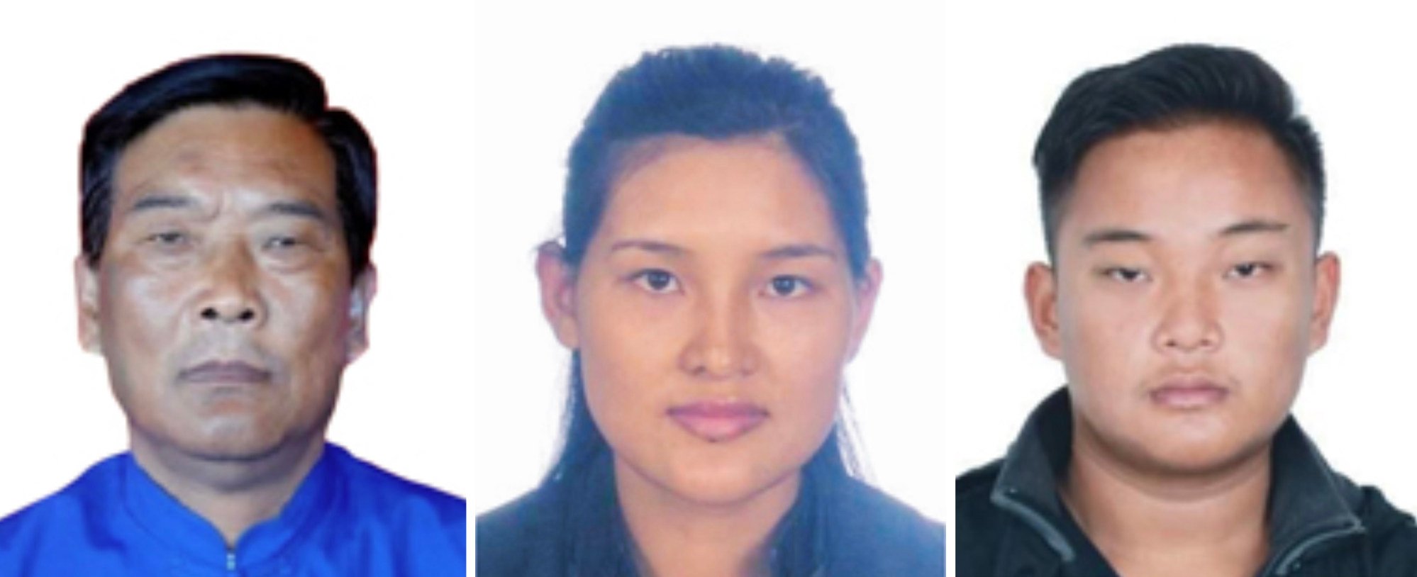 A police handout shows Bai Suocheng (left), and his daughter and son. They are among several people wanted in connection with online scams that have often targeted Chinese people. Photo: China’s Ministry of Public Security