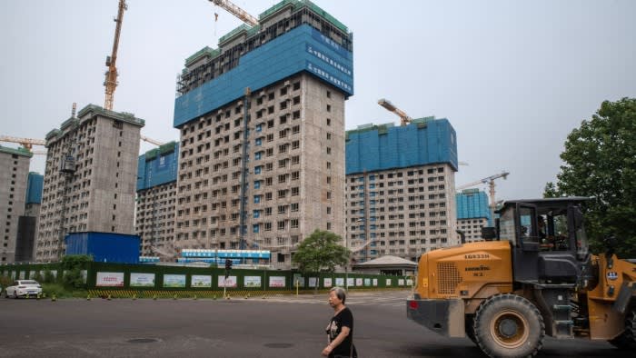 Residential buildings under construction in Beijing, China